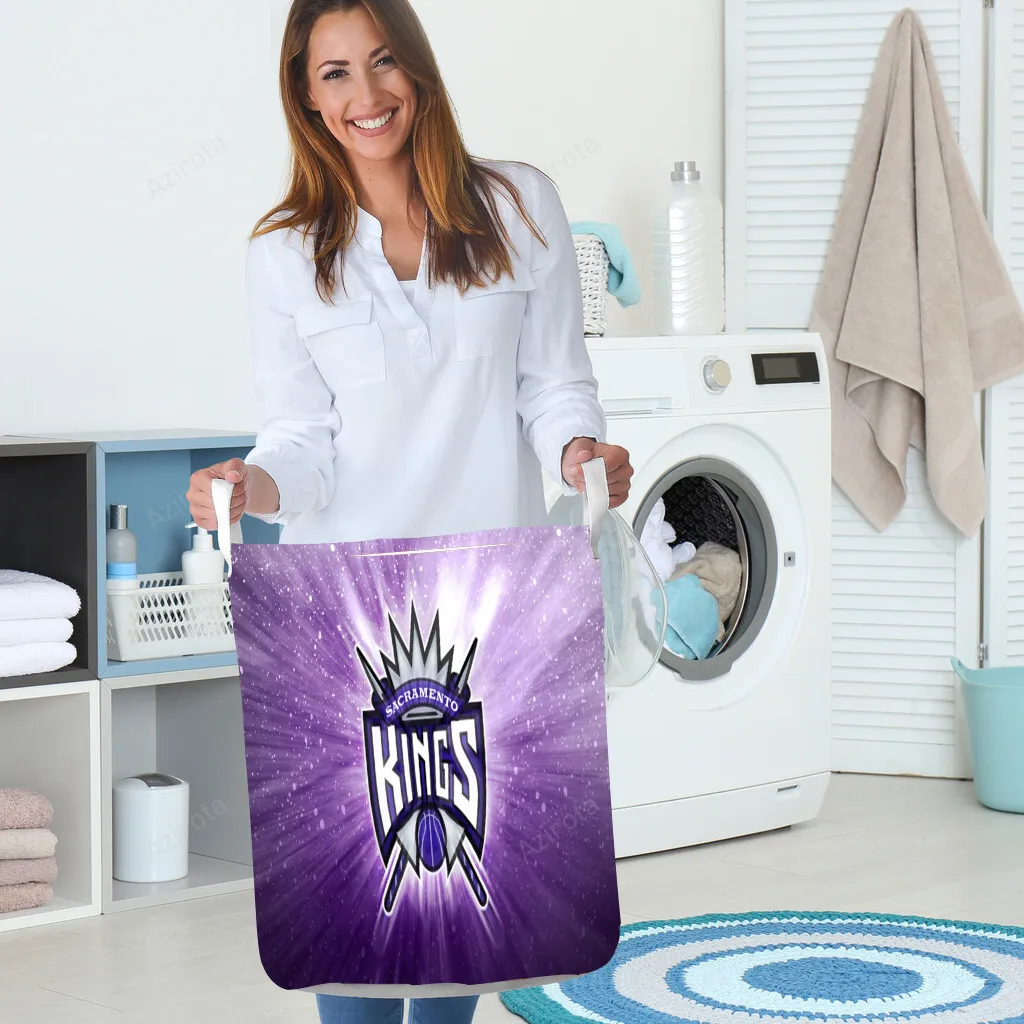 Sacramento Kings Emblem Texture2 Gift For Fan 3D Foldable Laundry Basket