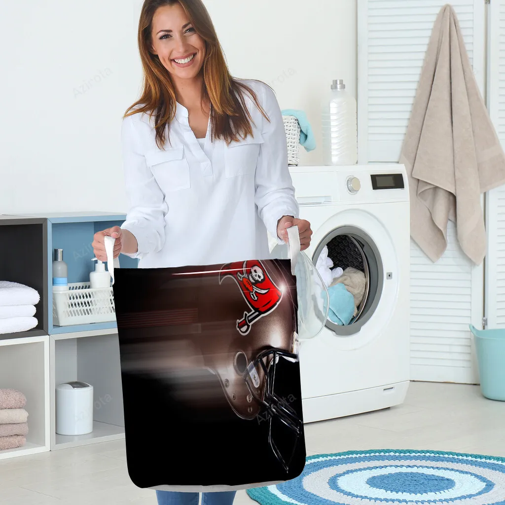 Tampa Bay Buccaneers Helmet v27 Gift For Fan 3D Foldable Laundry Basket