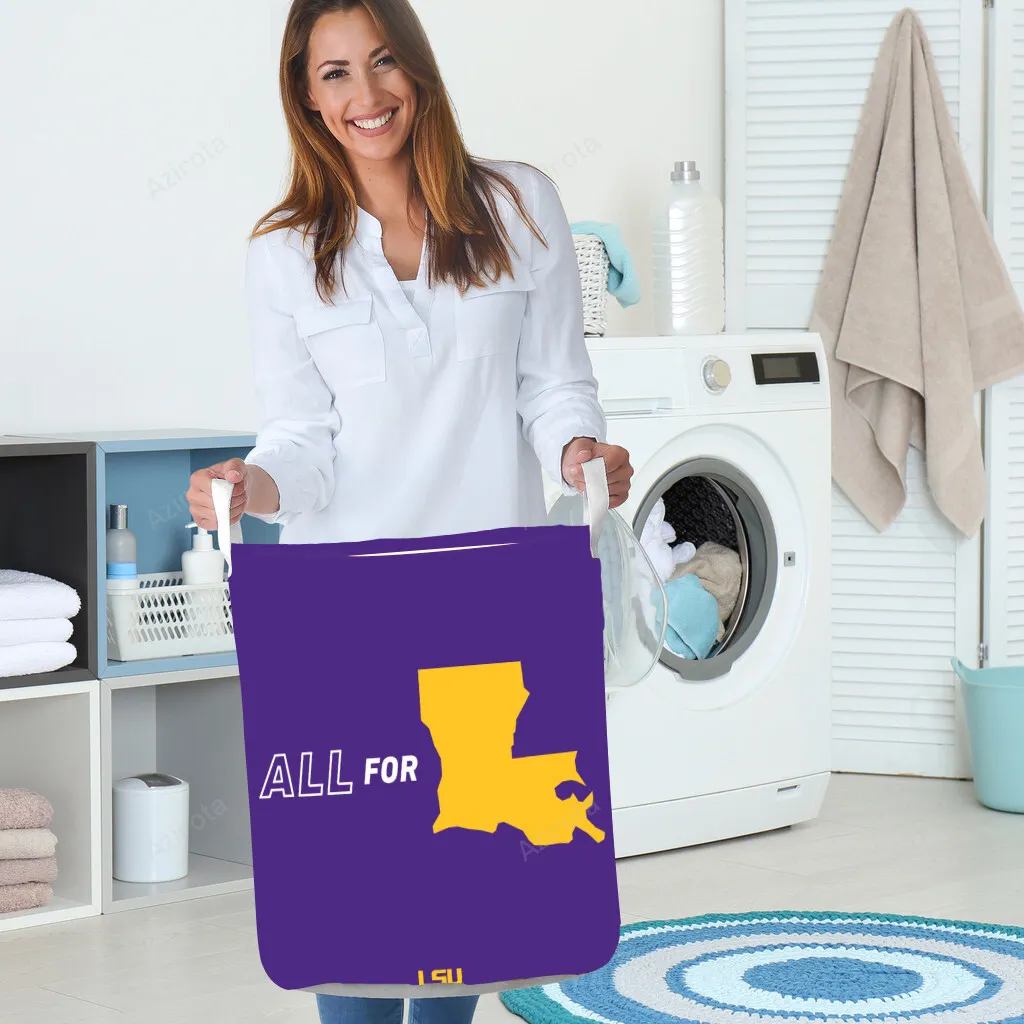 LSU Tigers Purple TA13 Gift For Fan 3D Full Printing Laundry Basket