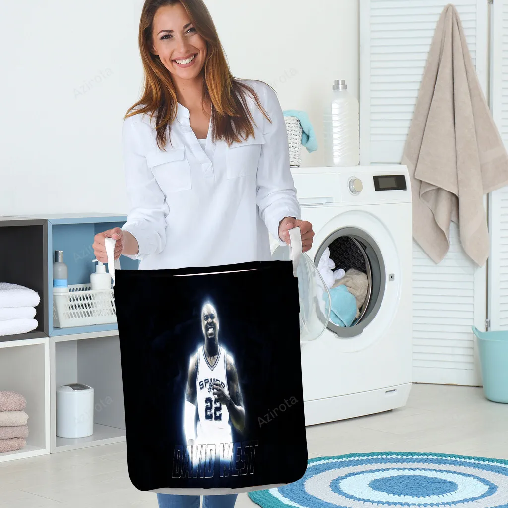 San Antonio Spurs David West1 Gift For Fan 3D Foldable Laundry Basket