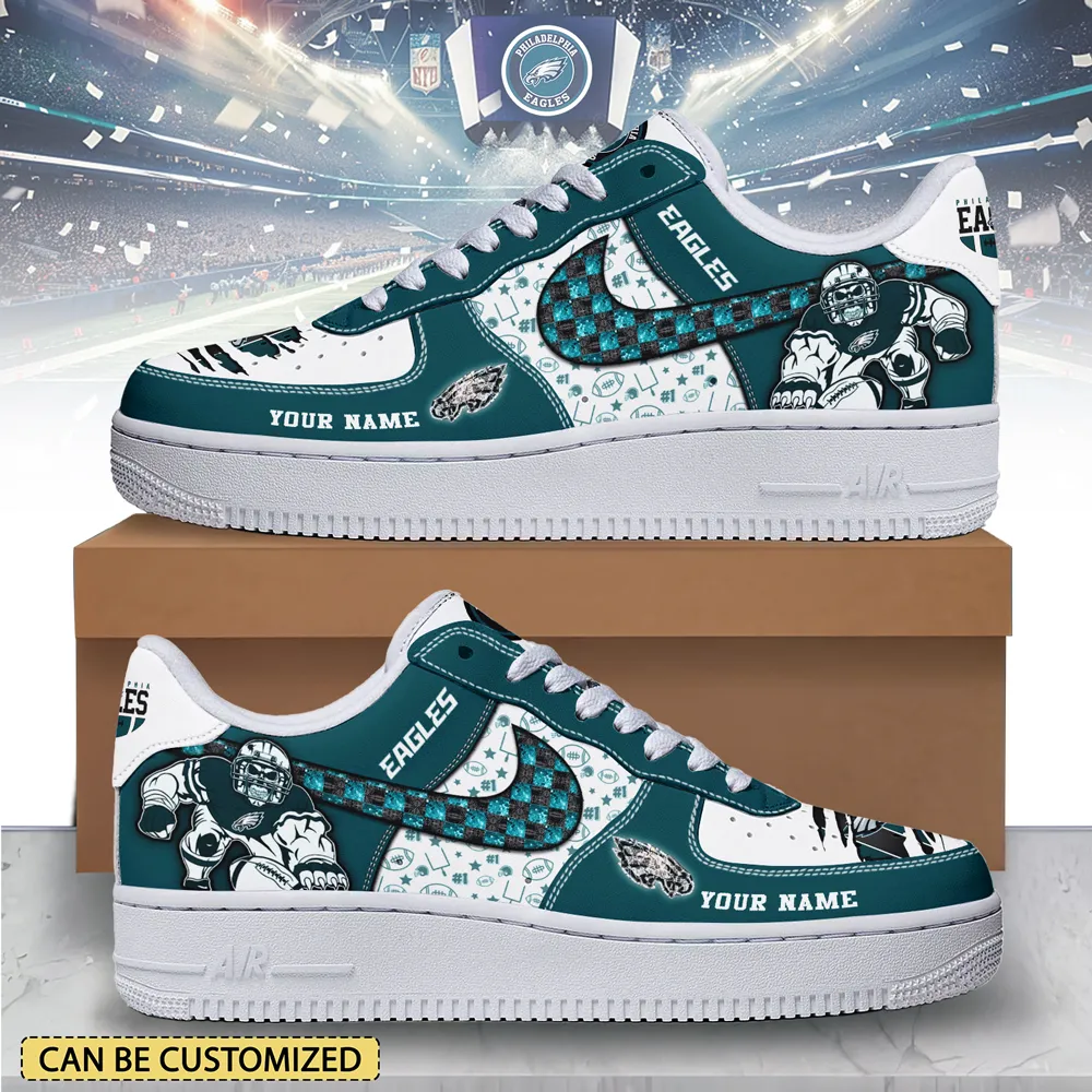 NFL Philadelphia Eagles Sport Team Air Force 1 AF1 Sneakers Shoes For Men And Women 396RC-4654