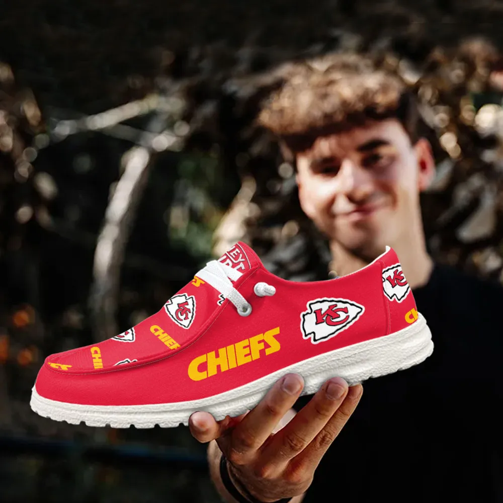 NFL Kansas City Chiefs Personalized Hey Dude Shoes For Men And Women 824AO-4726