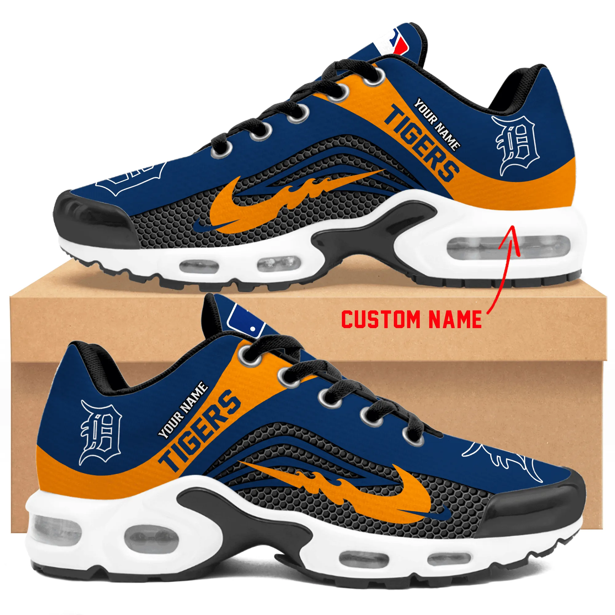 MLB Detroit Tigers Team Mix Colors Sport Team TN Air Max Shoes Air Cushion Sneakers 997HB-9120