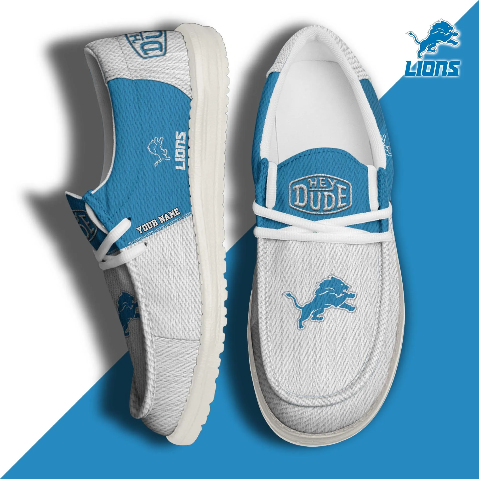 NFL Detroit Lions Personalized Hey Dude Shoes For Men And Women 860AF-4571