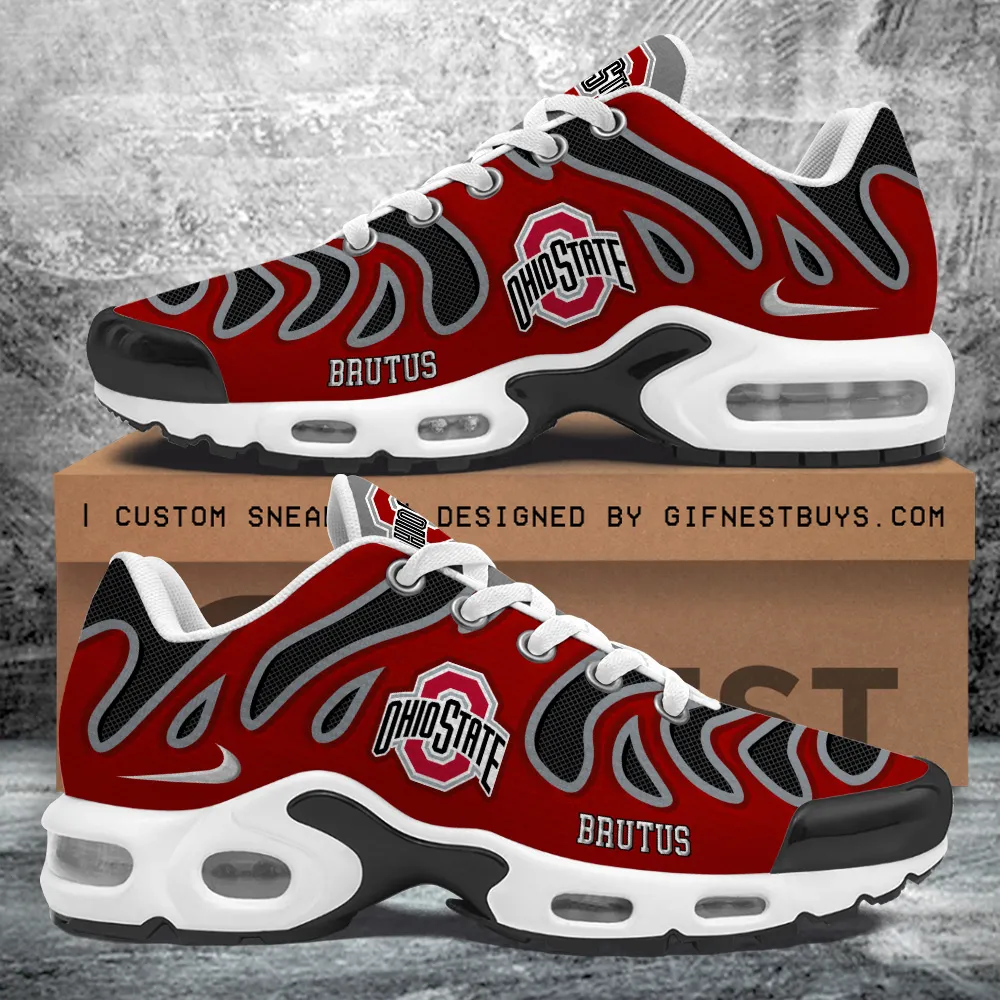 NCAA Ohio State Buckeyes Team Mix Colors Sport Team TN Air Max Shoes Air Cushion Sneakers 855EG-4286