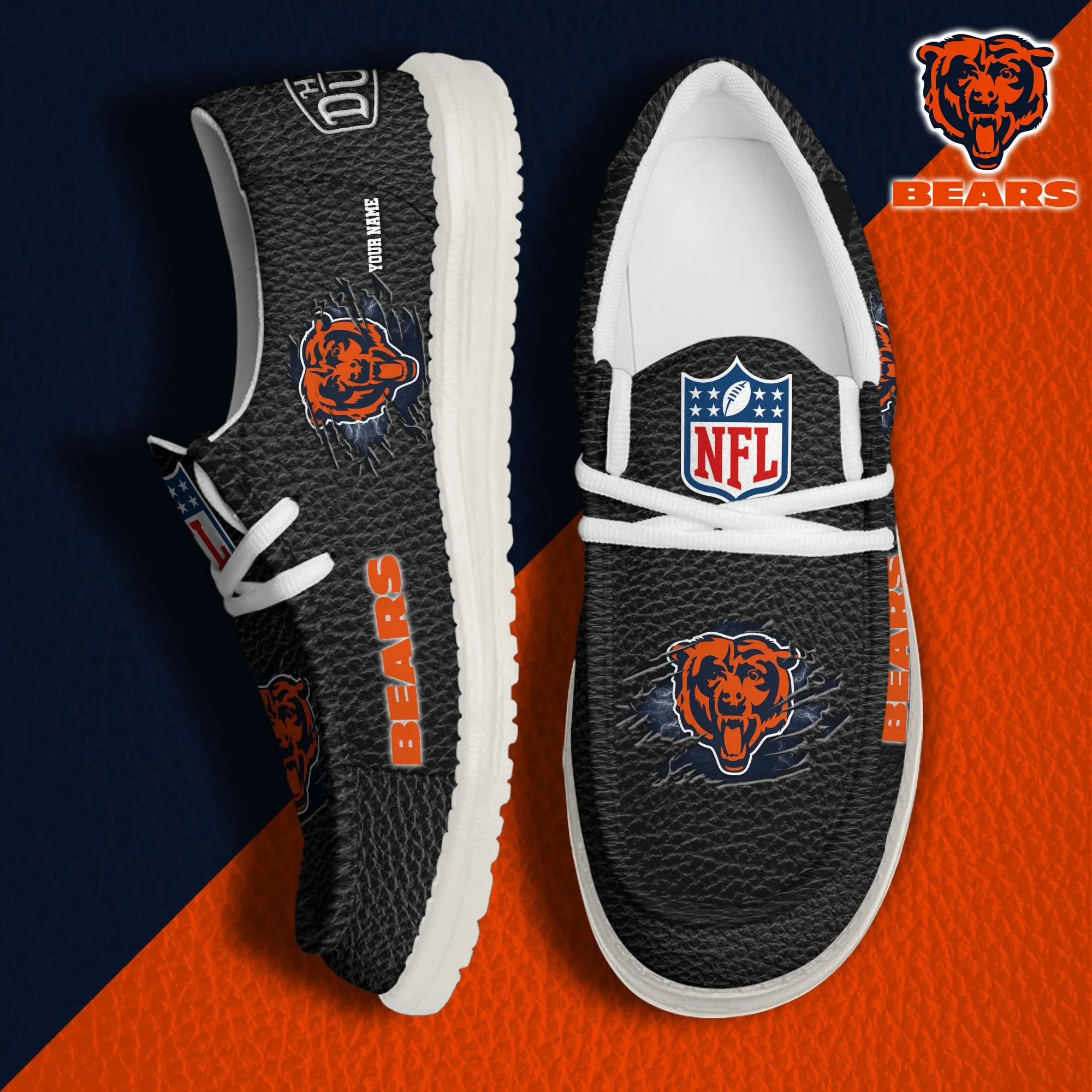 NFL Chicago Bears Personalized Hey Dude Shoes For Men And Women 565WZ-4423