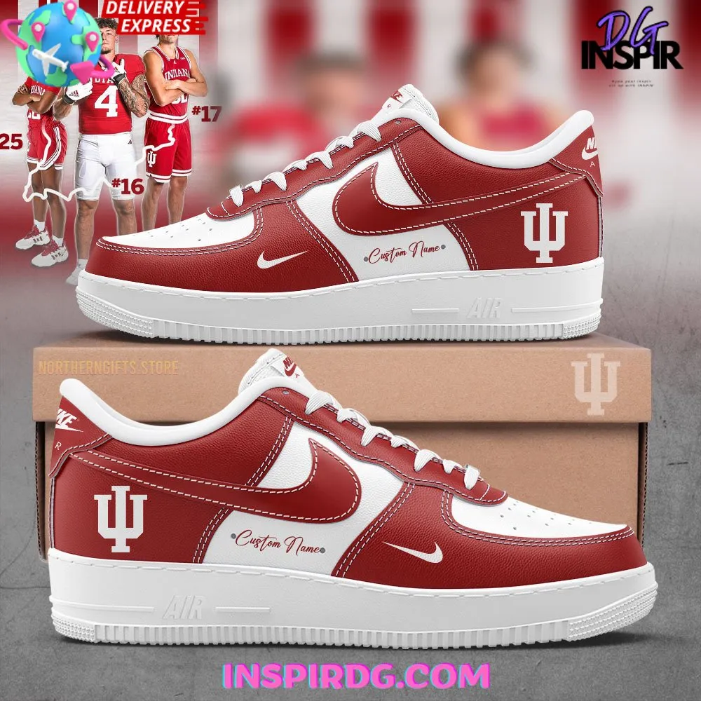 NCAA Indiana Hoosiers Sport Team Air Force 1 AF1 Sneakers Shoes For Men And Women 718US-4274