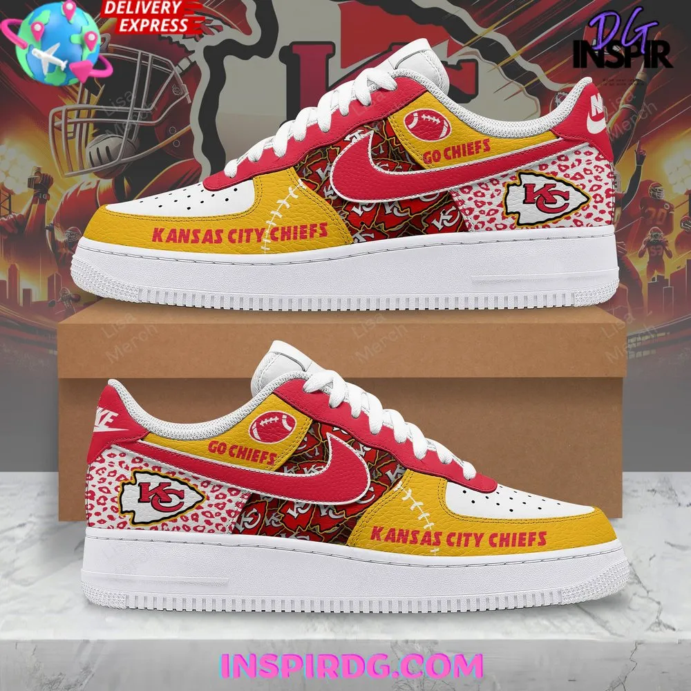 NFL Kansas City Chiefs Sport Team Air Force 1 AF1 Sneakers Shoes For Men And Women 987GY-2845