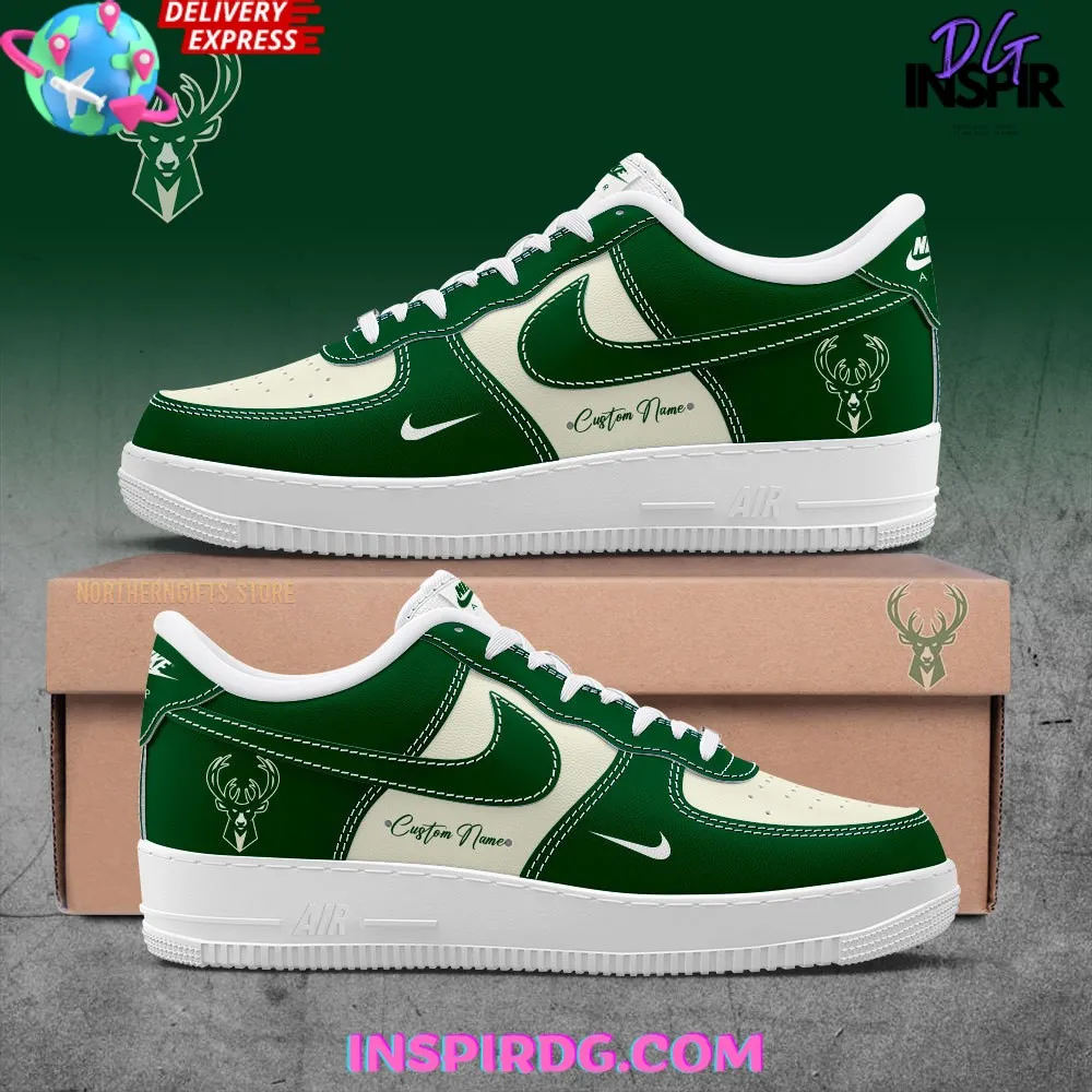 NBA Milwaukee Bucks Sport Team Air Force 1 AF1 Sneakers Shoes For Men And Women 699ST-4286