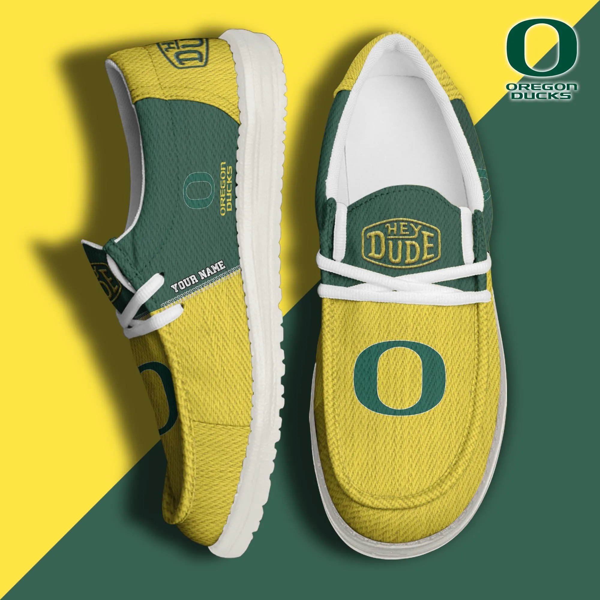 NCAA Oregon Ducks Personalized Hey Dude Shoes For Men And Women 351MJ-1206