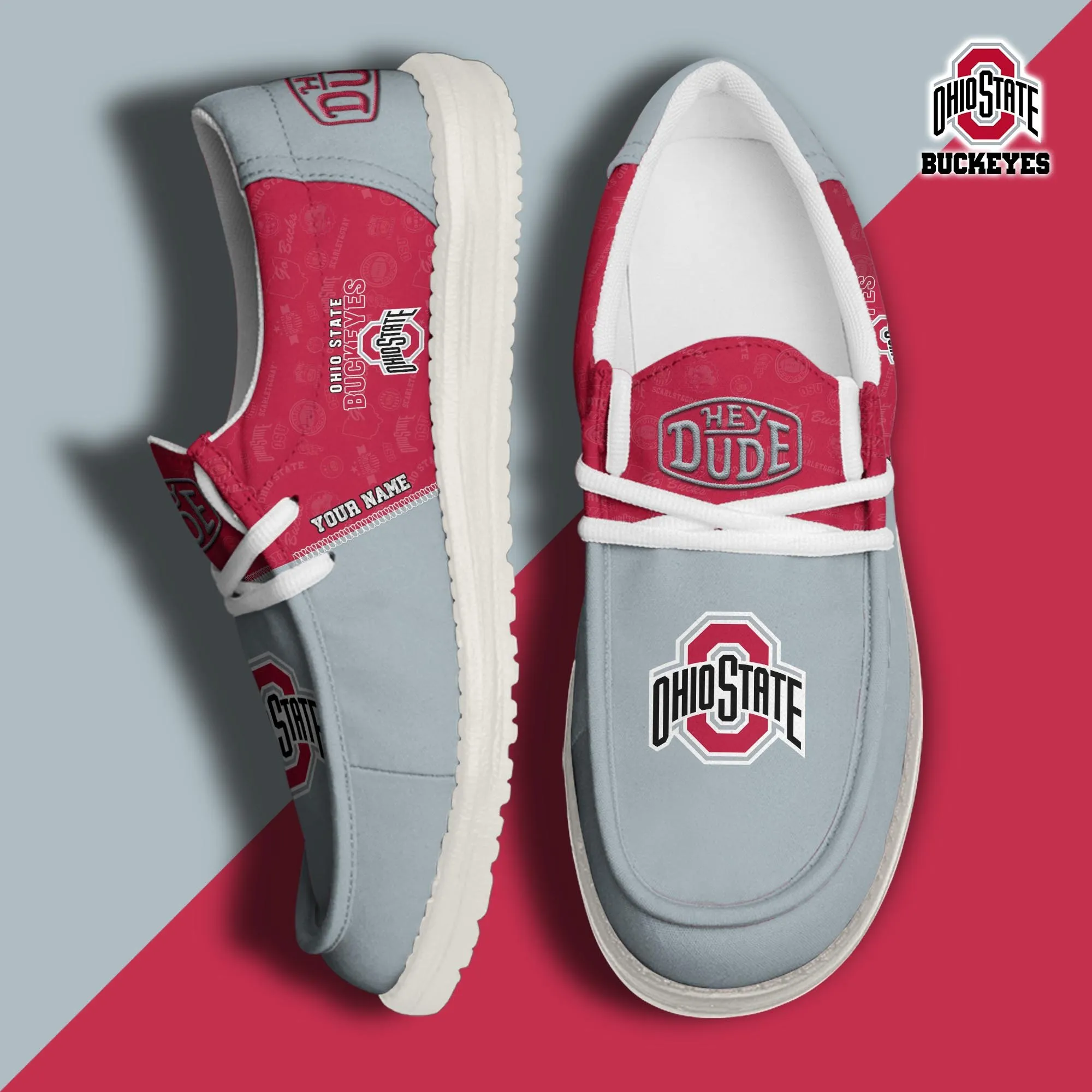 NCAA Ohio State Buckeyes Personalized Hey Dude Shoes For Men And Women 858KB-3519