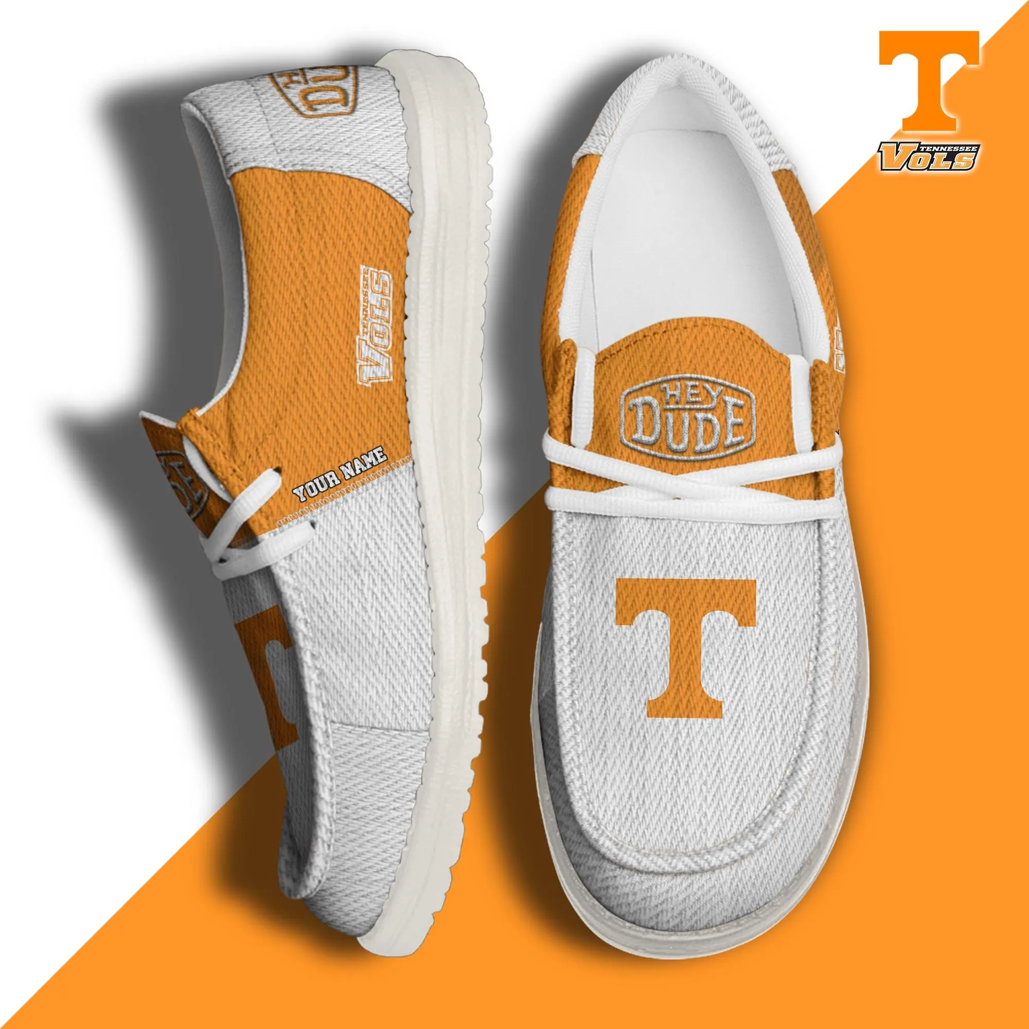 NCAA Tennessee Volunteers Personalized Hey Dude Shoes For Men And Women 943RQ-4779