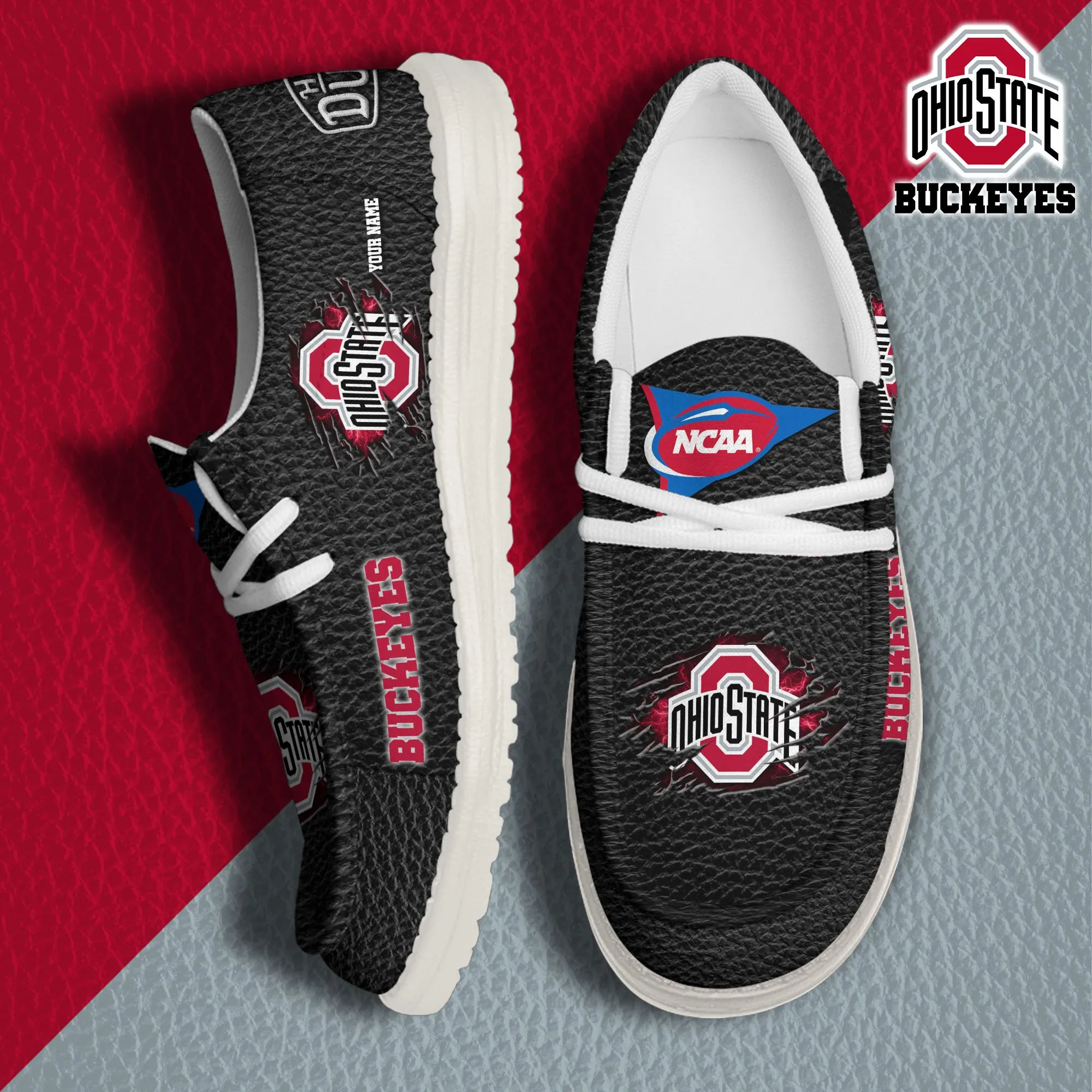 NCAA Ohio State Buckeyes Personalized Hey Dude Shoes For Men And Women 825YV-4775