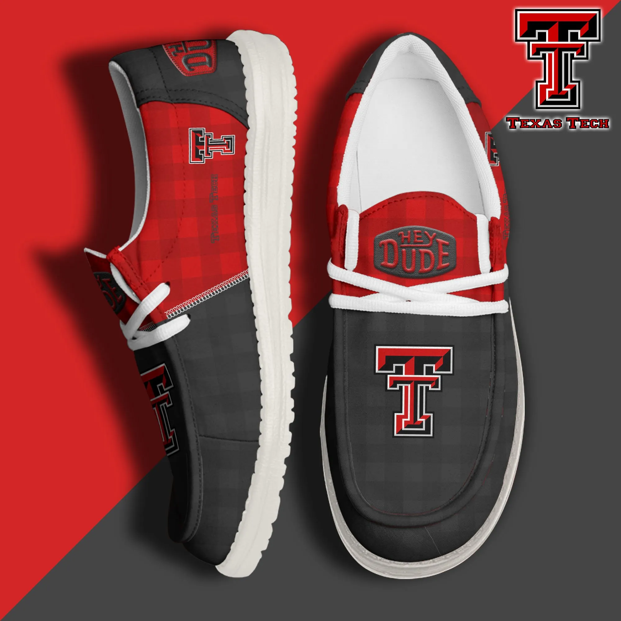 NCAA Texas Tech Red Raiders Personalized Hey Dude Shoes For Men And Women 649LL-6676