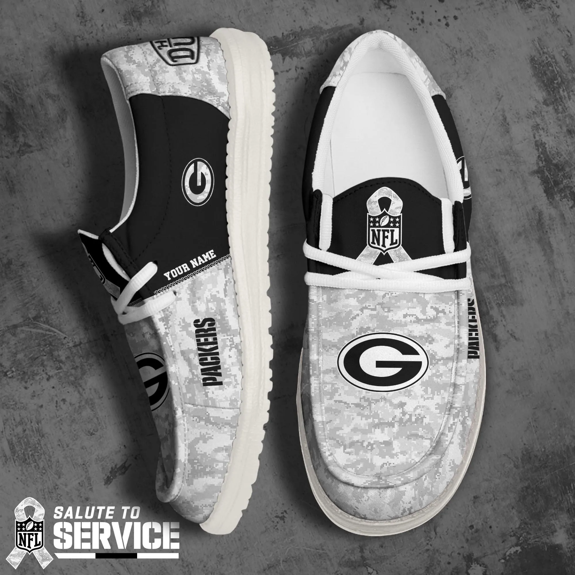 NFL Green Bay Packers Personalized Hey Dude Shoes For Men And Women 713AG-4849