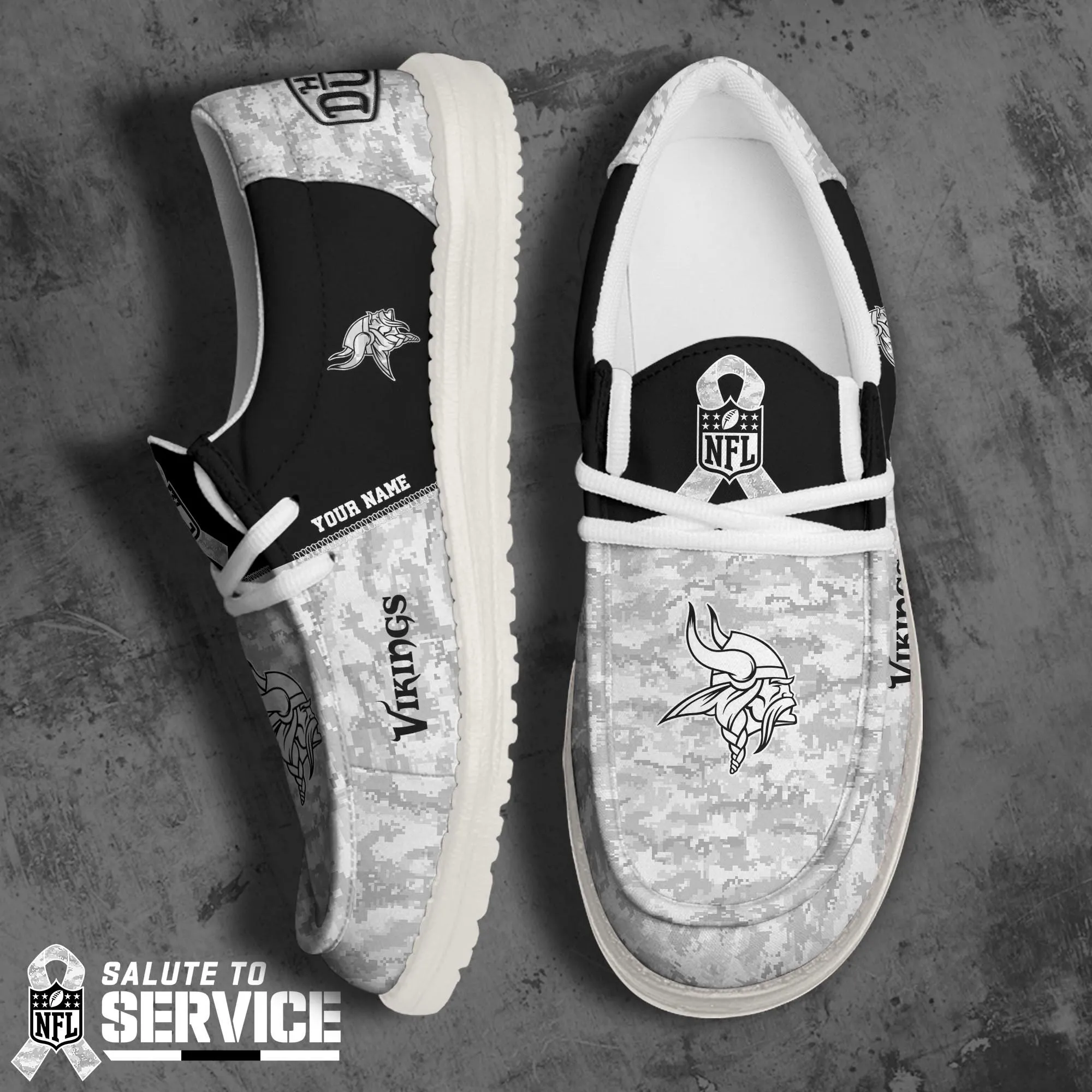 NFL Minnesota Vikings Personalized Hey Dude Shoes For Men And Women 486FU-3807