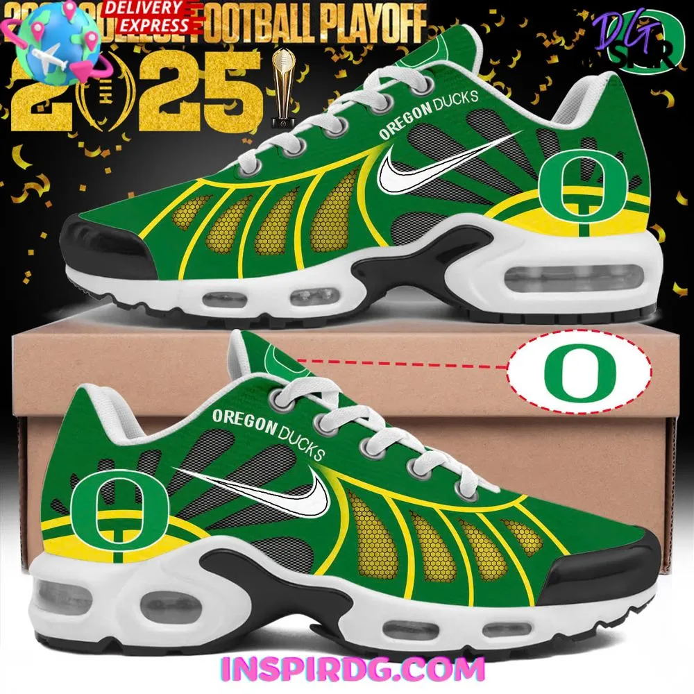 NCAA Oregon Ducks Team Mix Colors Sport Team TN Air Max Shoes Air Cushion Sneakers 708MT-7858