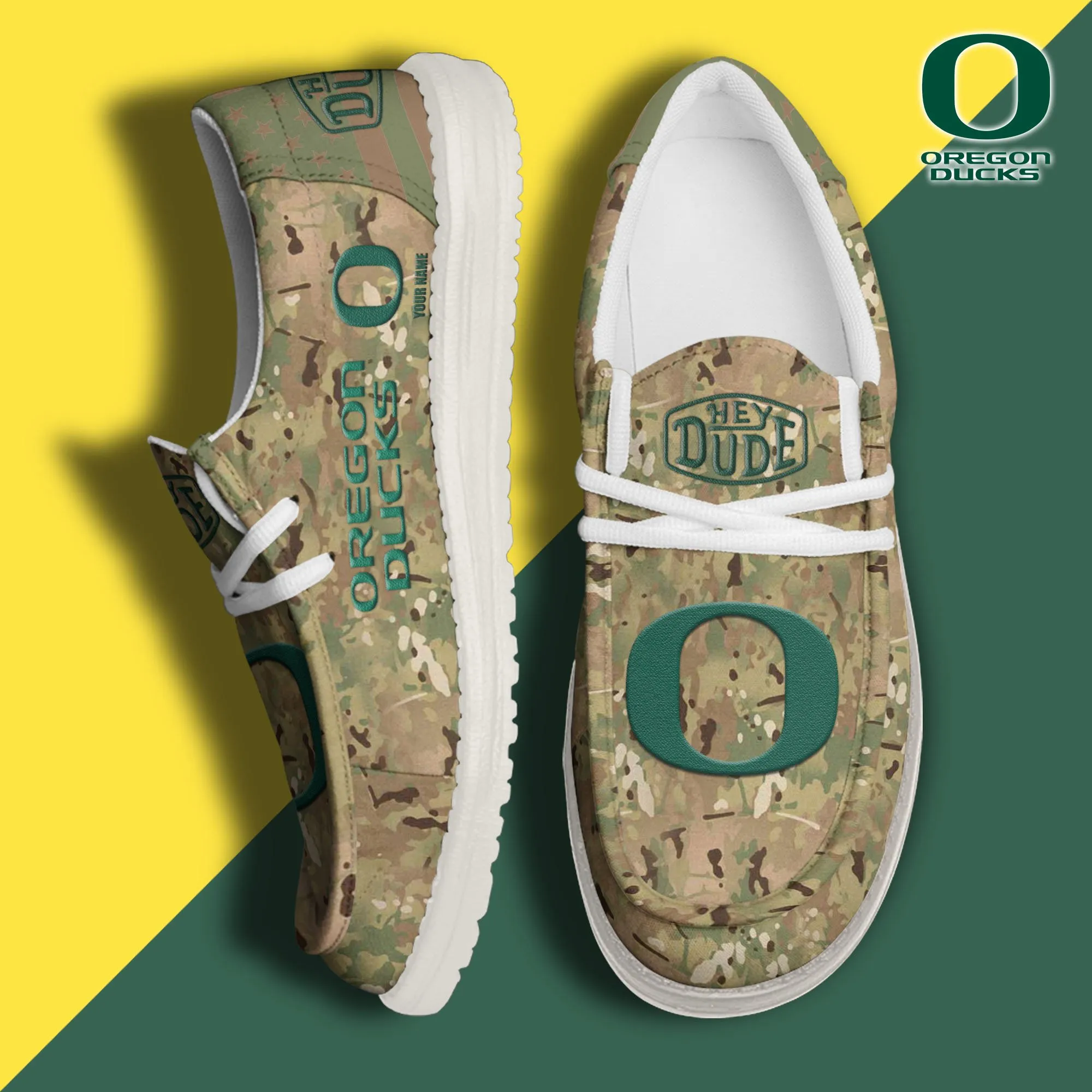 NCAA Oregon Ducks Personalized Hey Dude Shoes For Men And Women 927HN-5149