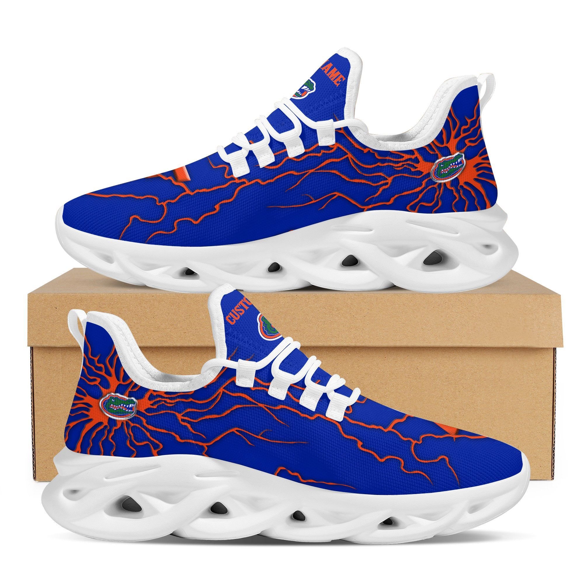 Florida Gators Custom Name Stylish Graffiti Personality Max Soul Shoes NCAA University of Florida
