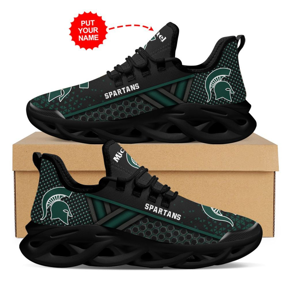 Michigan State Spartans Shoes Max Soul Luxury NCAA Custom Name Sneakers Running Sports Shoes For Men Women