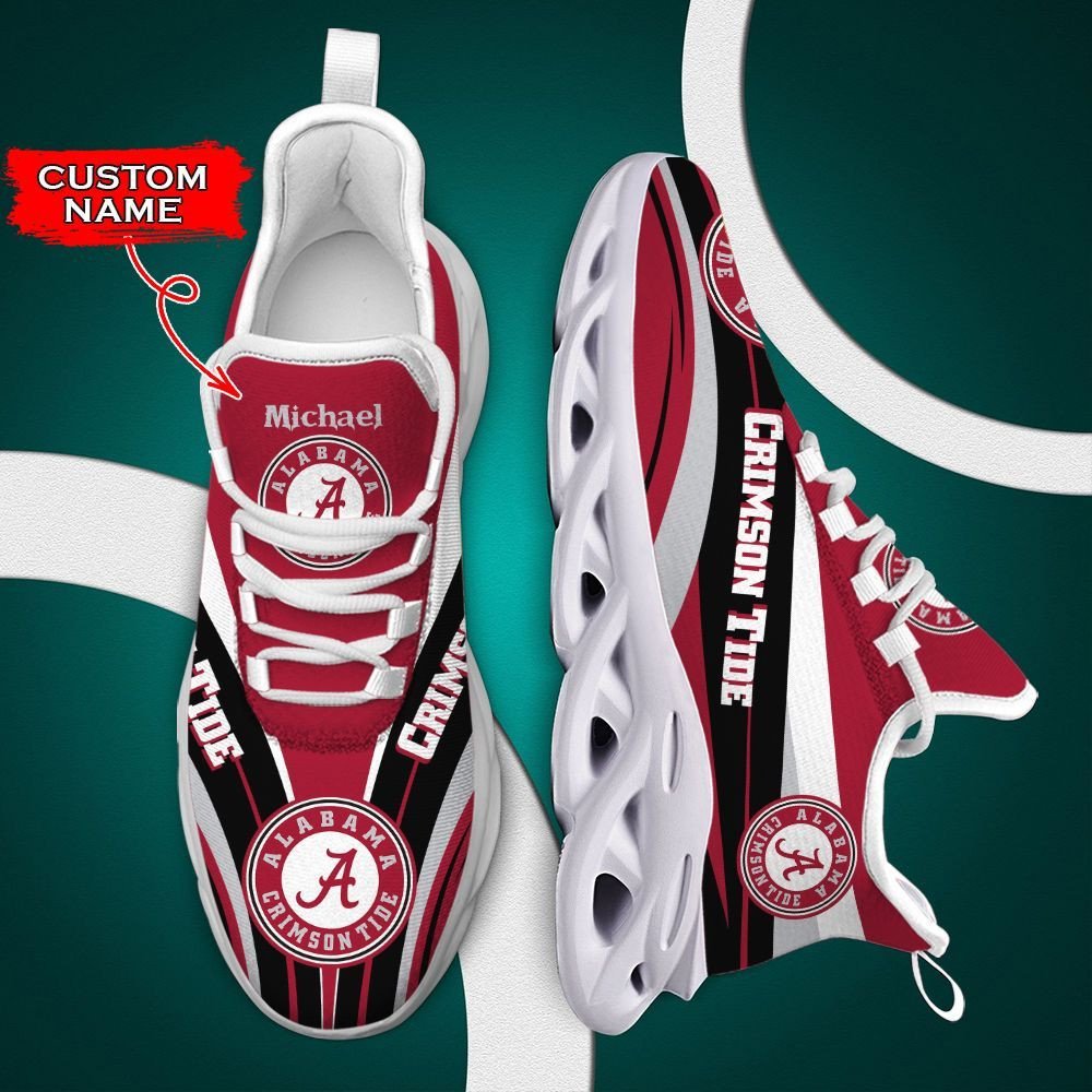 Alabama Crimson Tide Max Soul Shoes Luxury NCAA Custom Name Sneakers Running Sports Shoes For Men Women