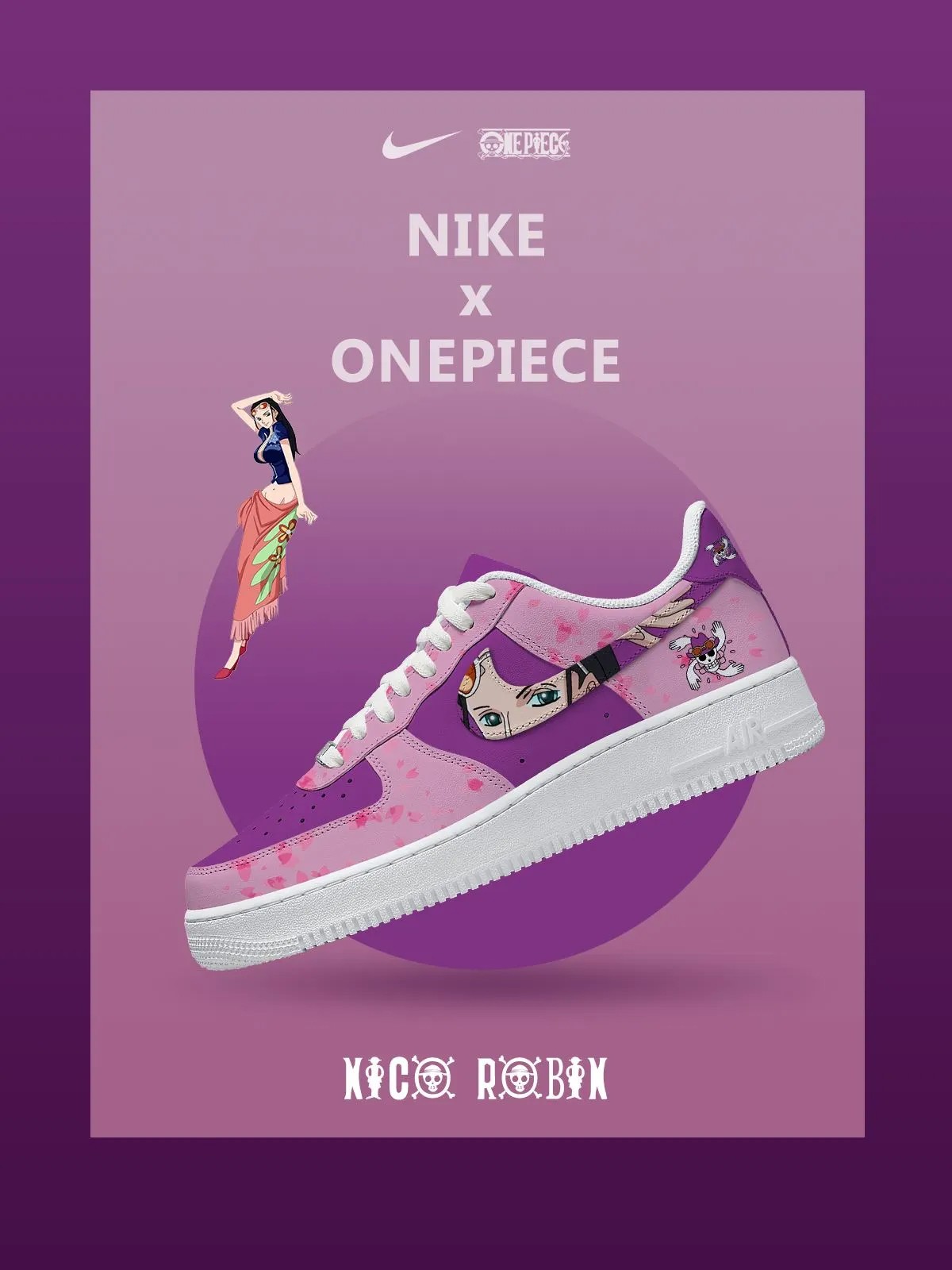 One Piece Nico Robin Air Force 1 Shoes Sneakers Image