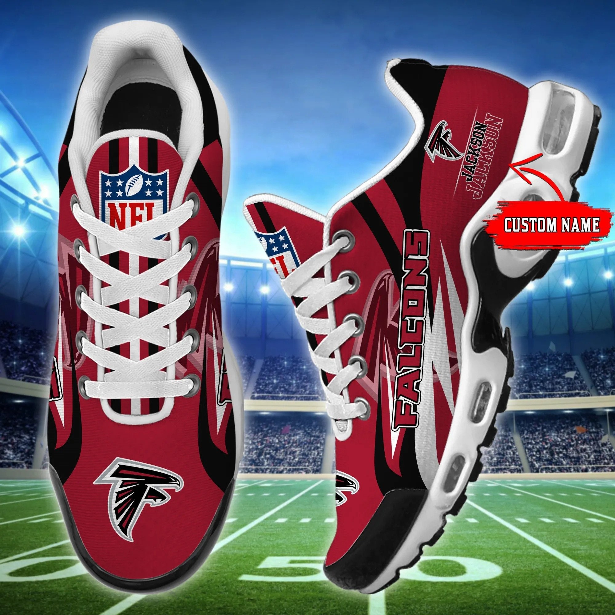 Atlanta Falcons Personalized Air Max Shoes Cushion Sneaker Image