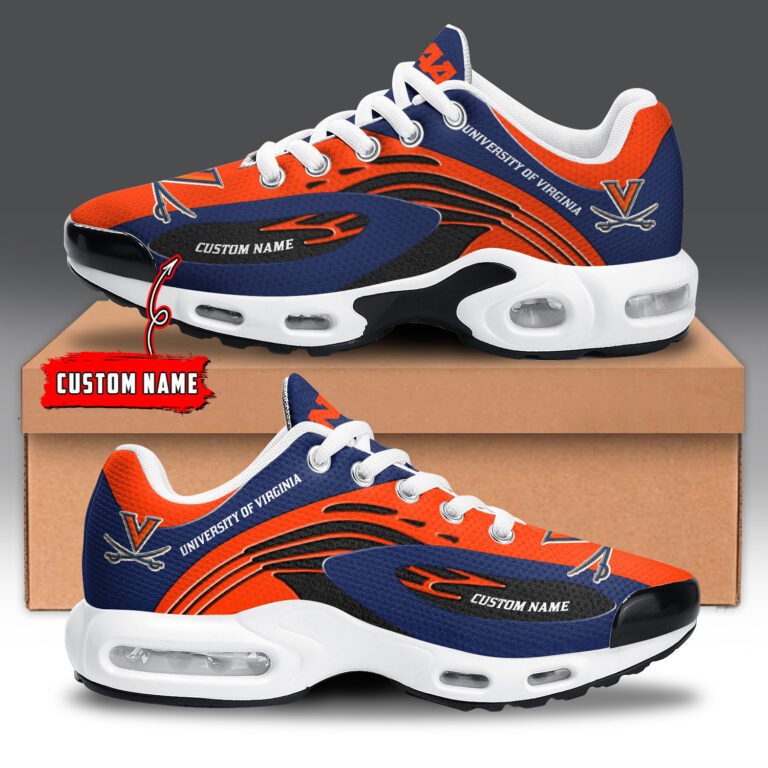 University Of Virginia Personalized Name Team Logo Mix Colors Zipped Line Max Soul Shoes Sneakers Image