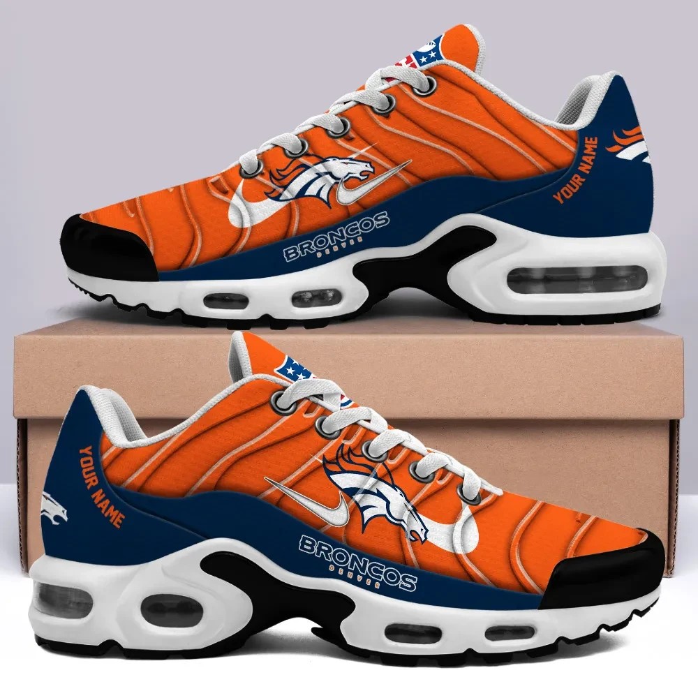 Denver Broncos Personalized Name Team Mix Colors V4 Max Soul Shoes Sneakers Image