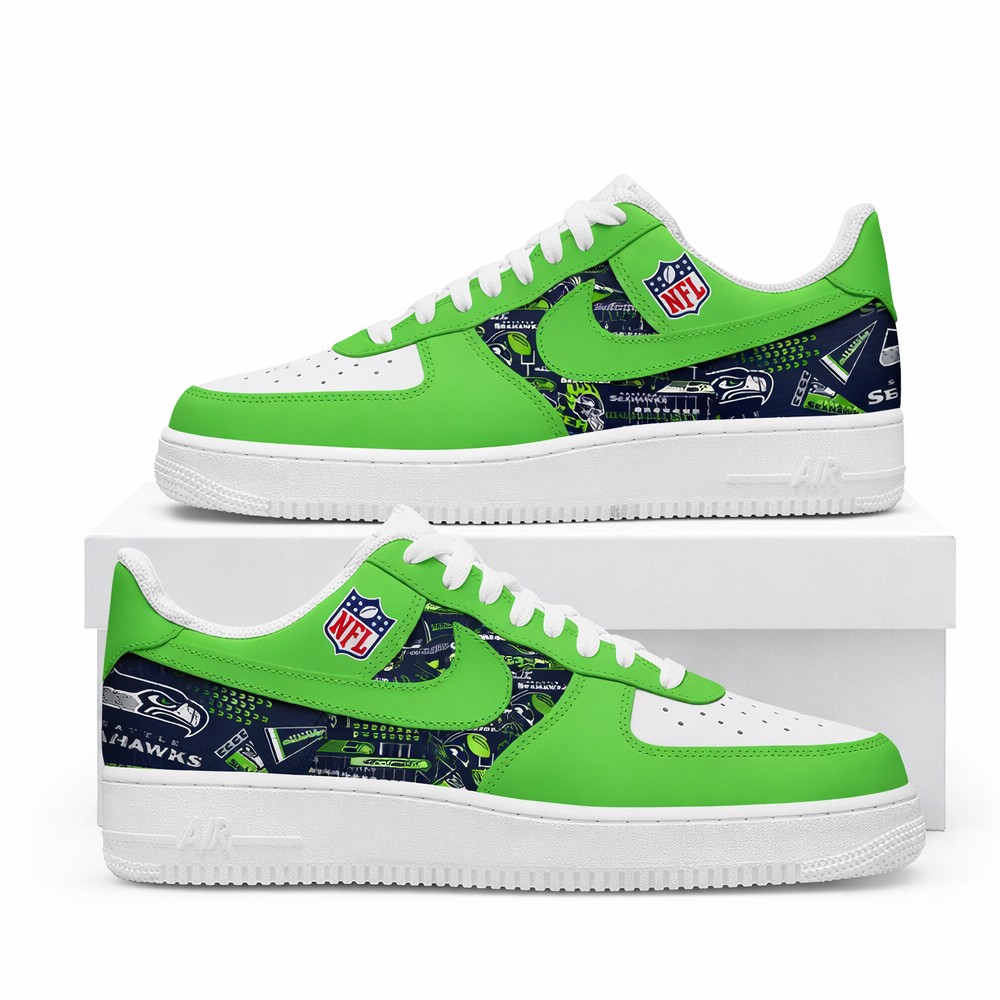 Seattle Seahawks Football League Super Bowl Lx Champions Air Force 1 Shoes Sneakers 2026 Image