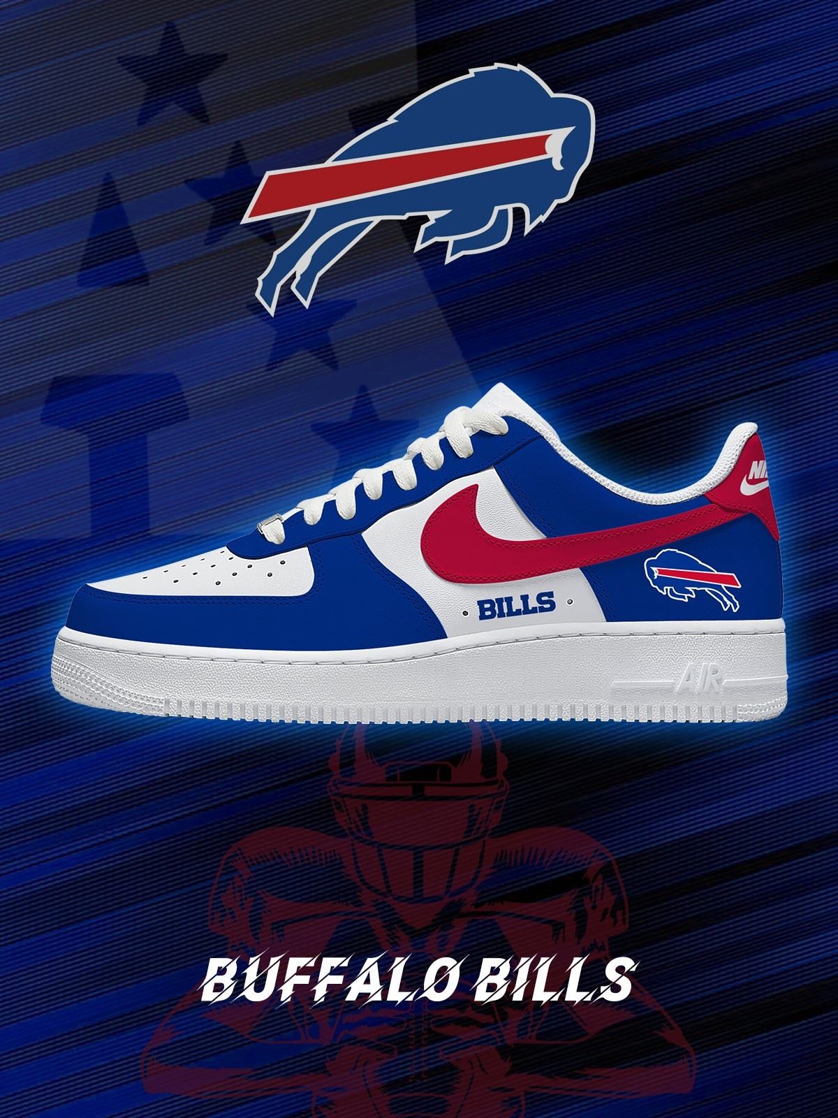 Buffalo Football Custom AF1 Sneakers Image