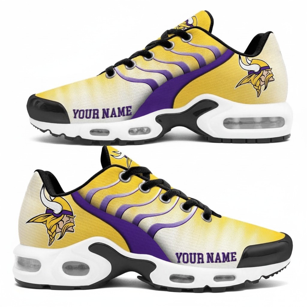 Custom Name Minnesota Vikings National Football League New Version 2026 Air Cushion Sneakers Image