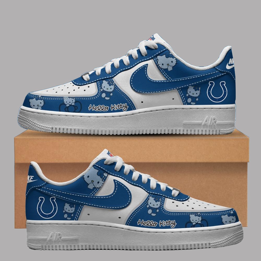 Indianapolis Colts X Hello Kitty Air Force 1 Shoes Sneakers Image