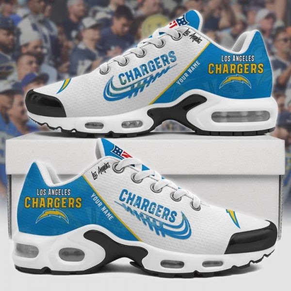 Los Angeles Chargers Personalized Name Team Mix Colors Wing Logo Max Soul Shoes Sneakers Image
