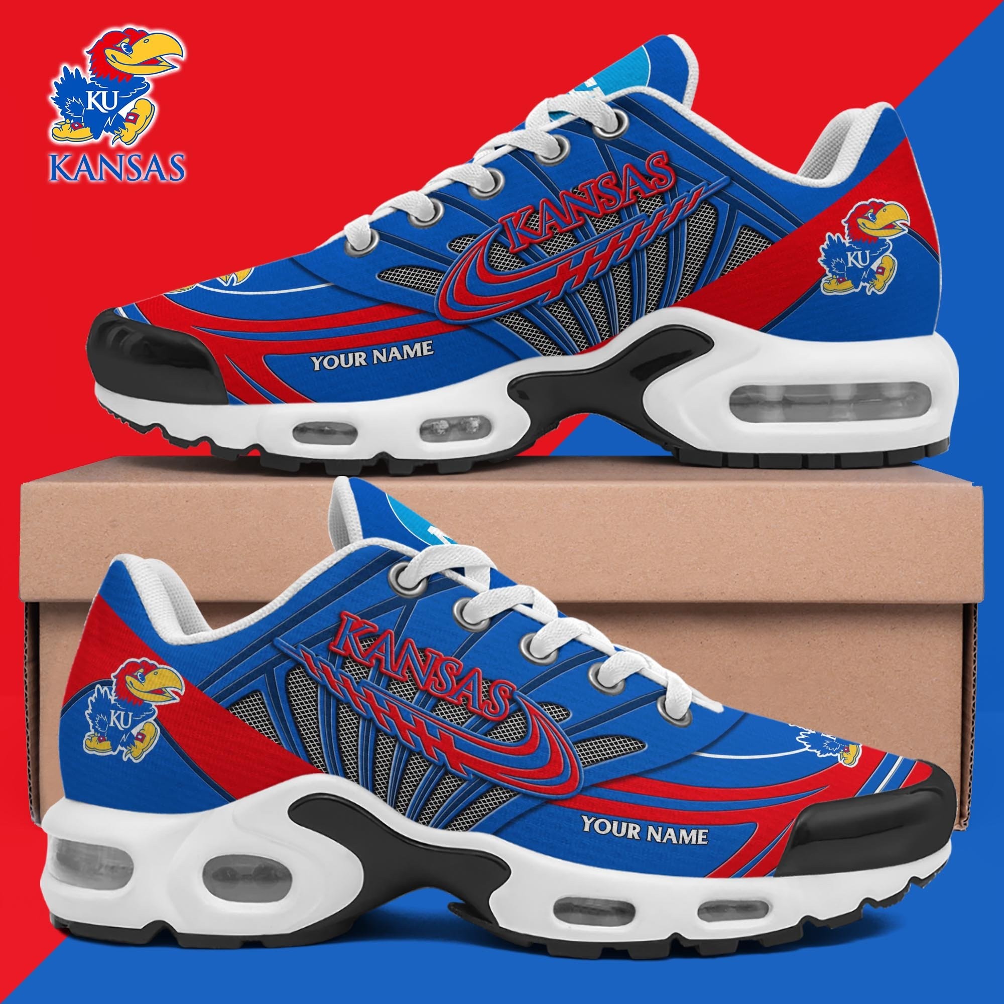 Kansas Jayhawks Shoes 2025 Version Custom Your Name 594 Image