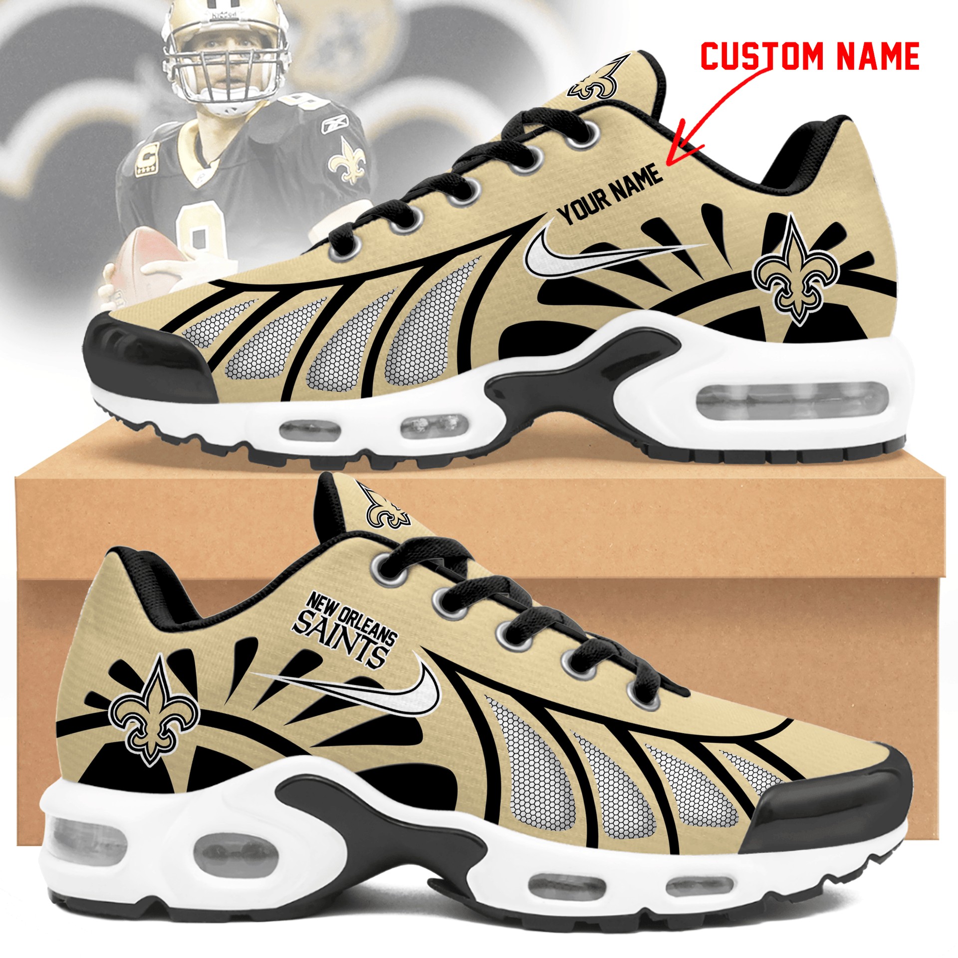 New Orleans Saints Unisex Air Max Plus Sneakers Image