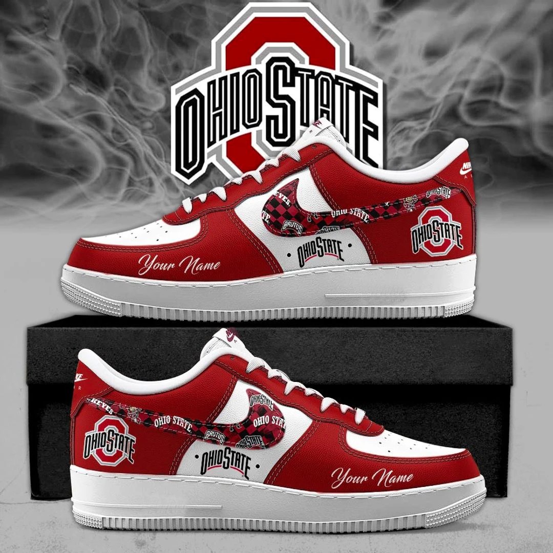 Ohio State Buckeyes Air Force 1 Shoes Sneakers Image
