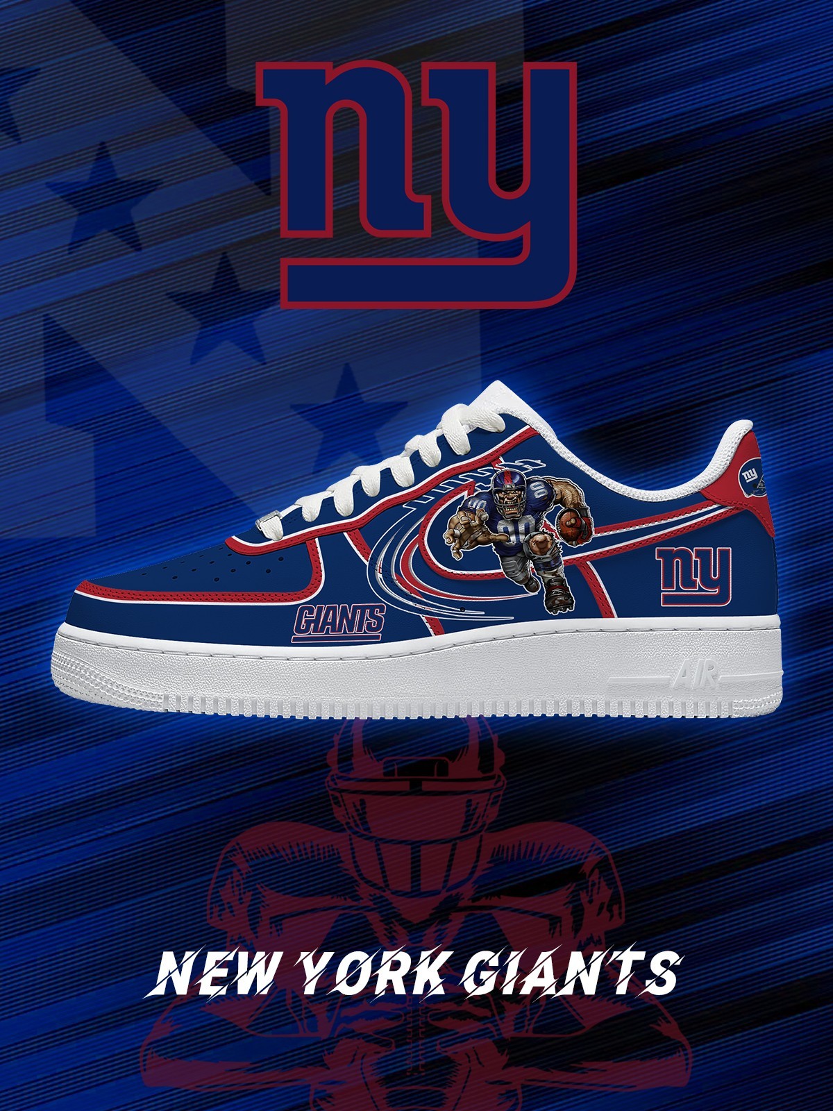 NYG Football V.2 Custom AF1 Sneakers Image