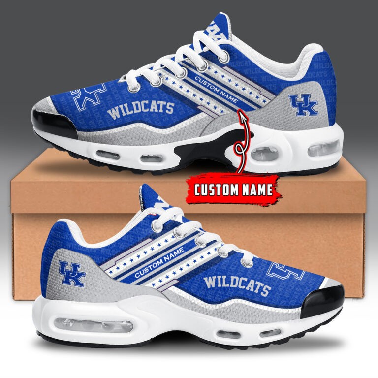 Kentucky Wildcats Personalized Name Team Logo Mix Colors Star Line Shoes Air Cushion Sneakers Image