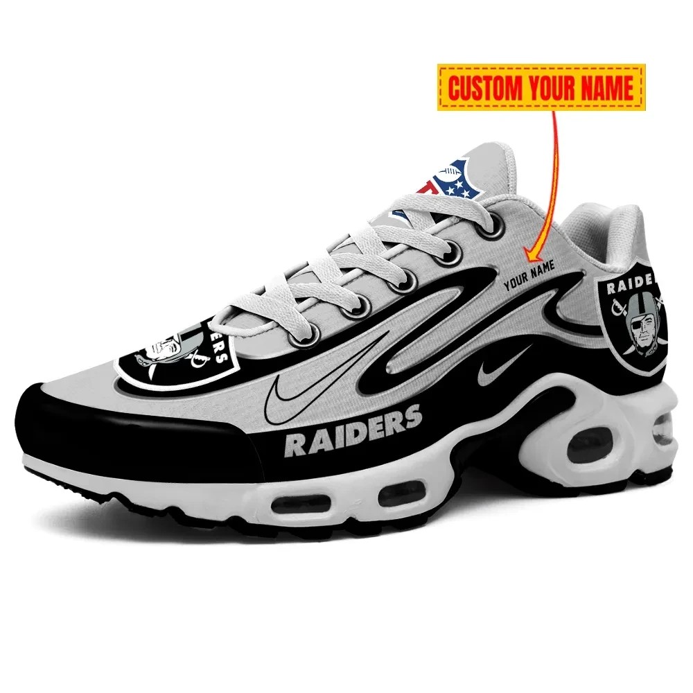 Las Vegas Raiders Personalized Name Team Mix Colors V2 Max Soul Shoes Sneakers 2 Image