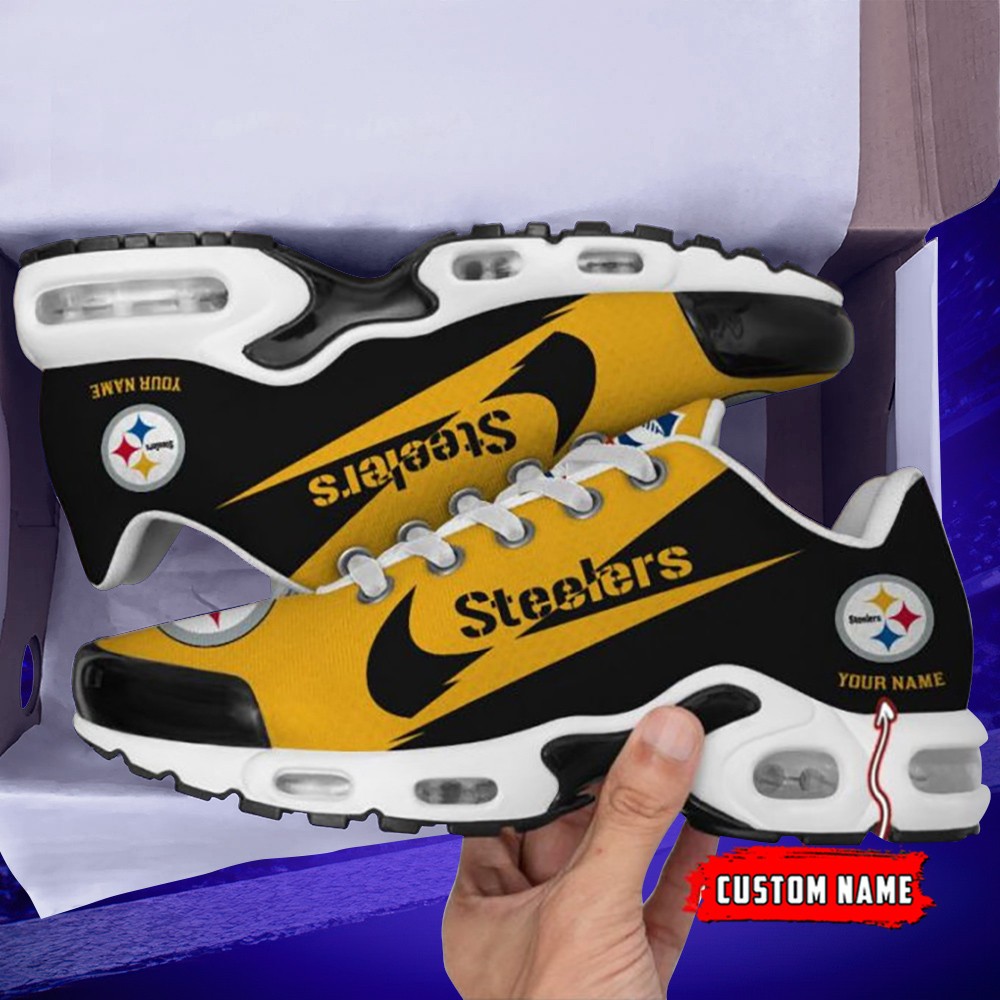 Pittsburgh Steelers Logo Custom Name Max Soul Shoes Sneakers Image