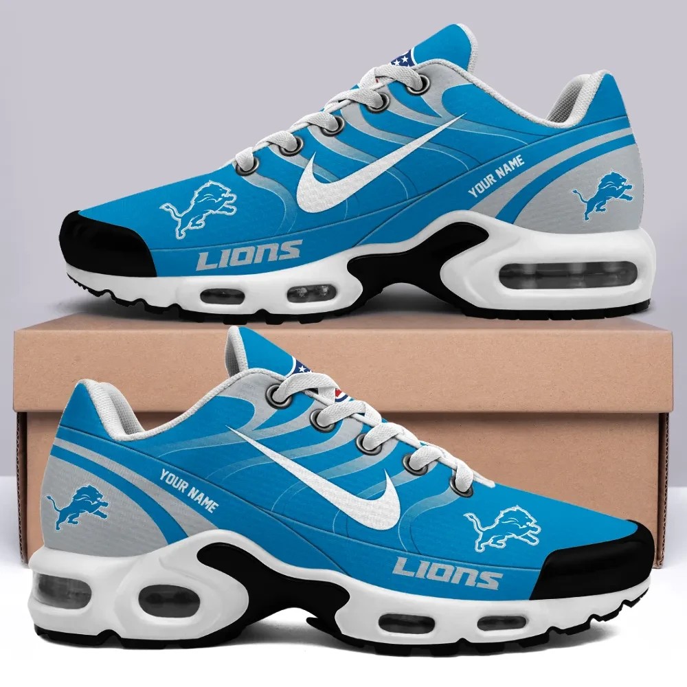 Detroit Lions Personalized Name Team Mix Colors V3 Max Soul Shoes Sneakers Image