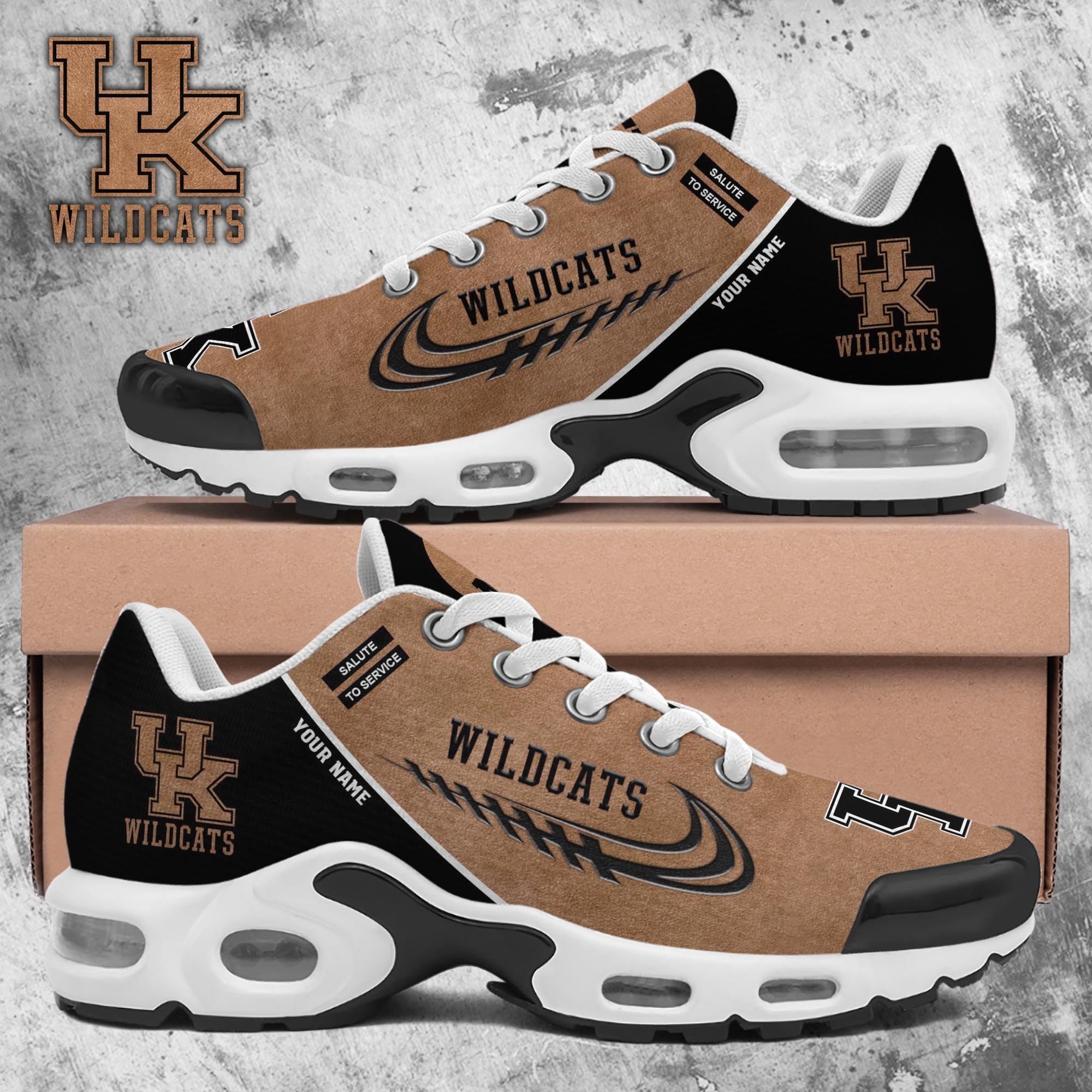 Kentucky Wildcats Shoes 2025 Version Custom Name Shoes For Football Fans Fan Ph637 Image