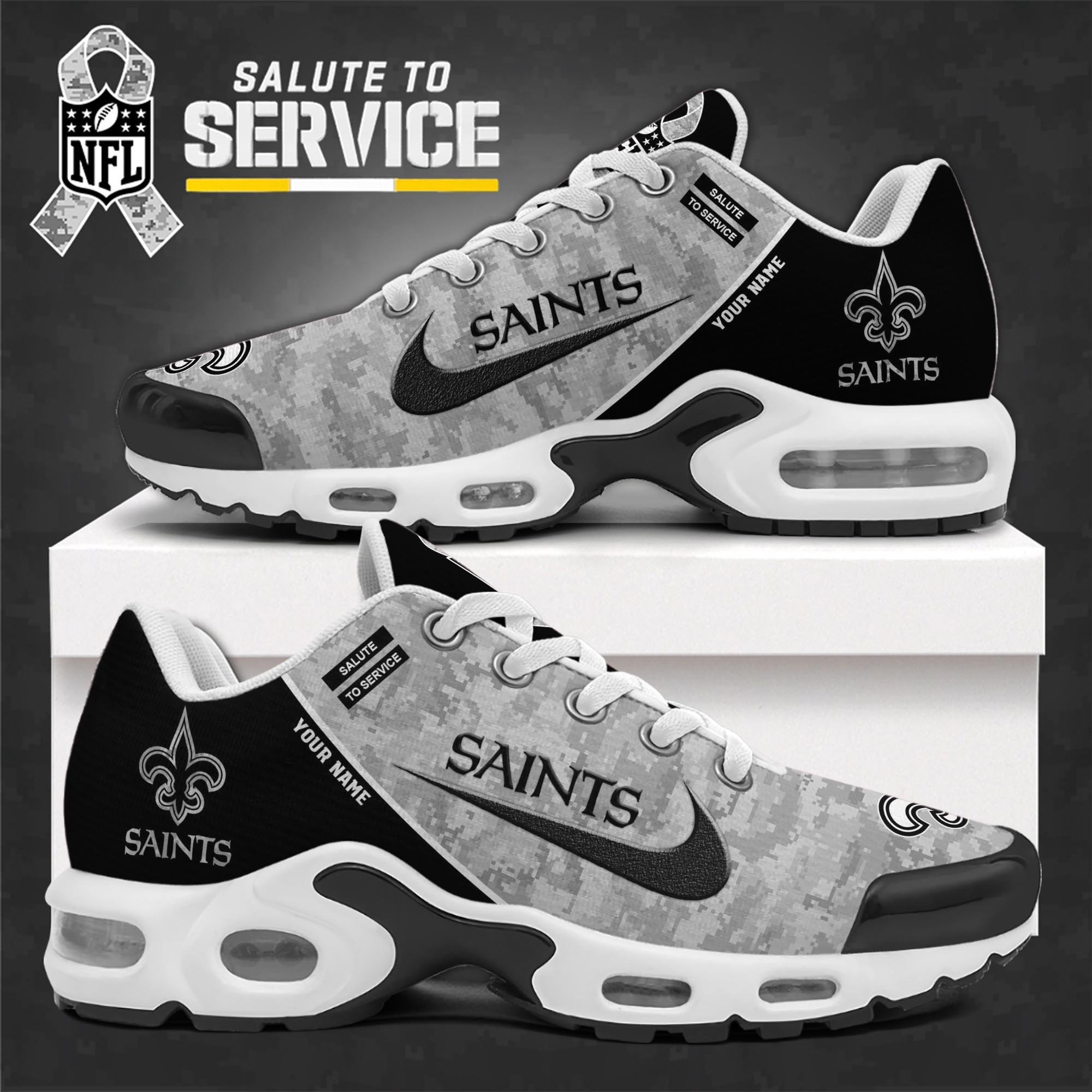 New Orleans Saints Team Shoes 2025 Version Custom Name 581 Image