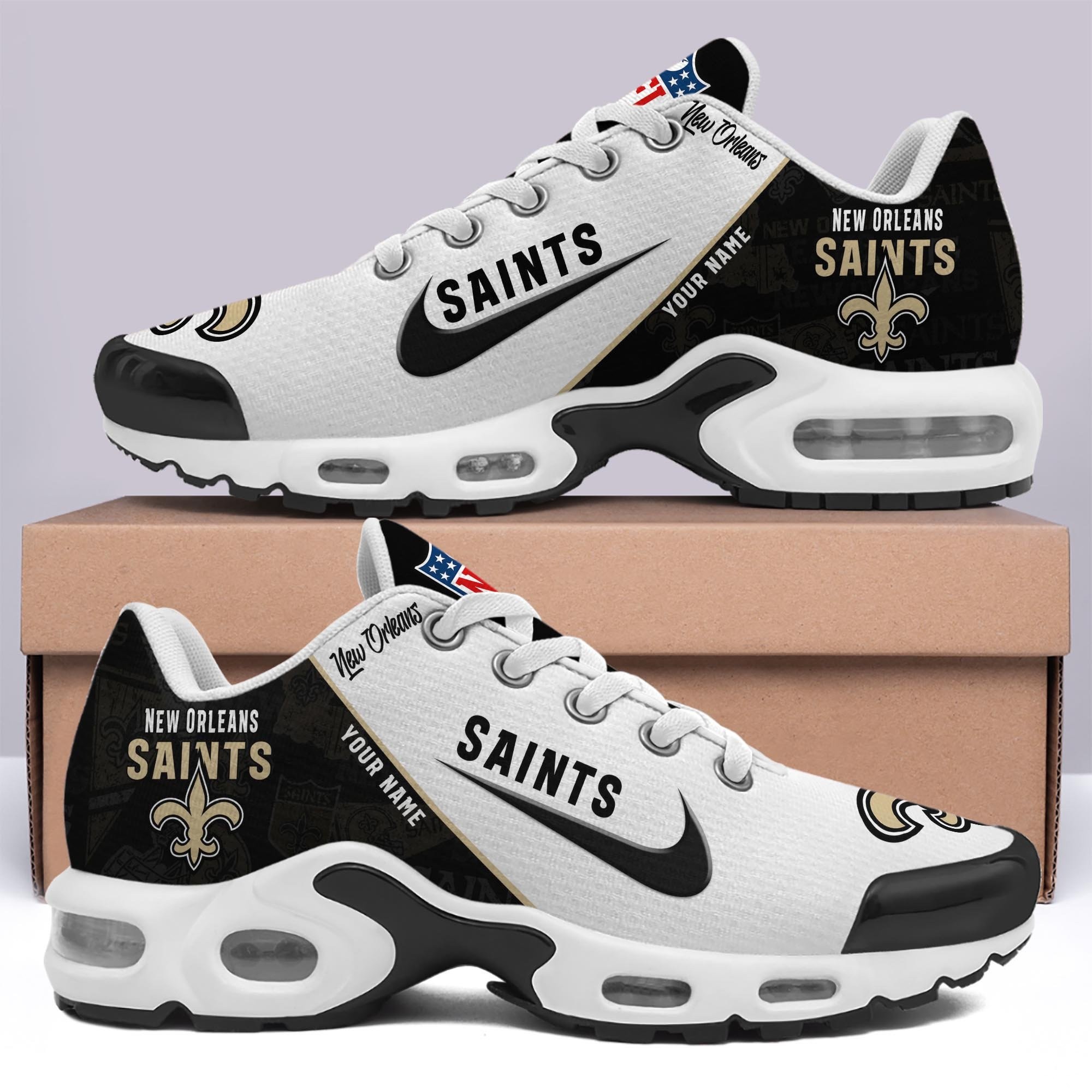 New Orleans Saints Shoes 2025 Versions Custom Your Name 670 Image