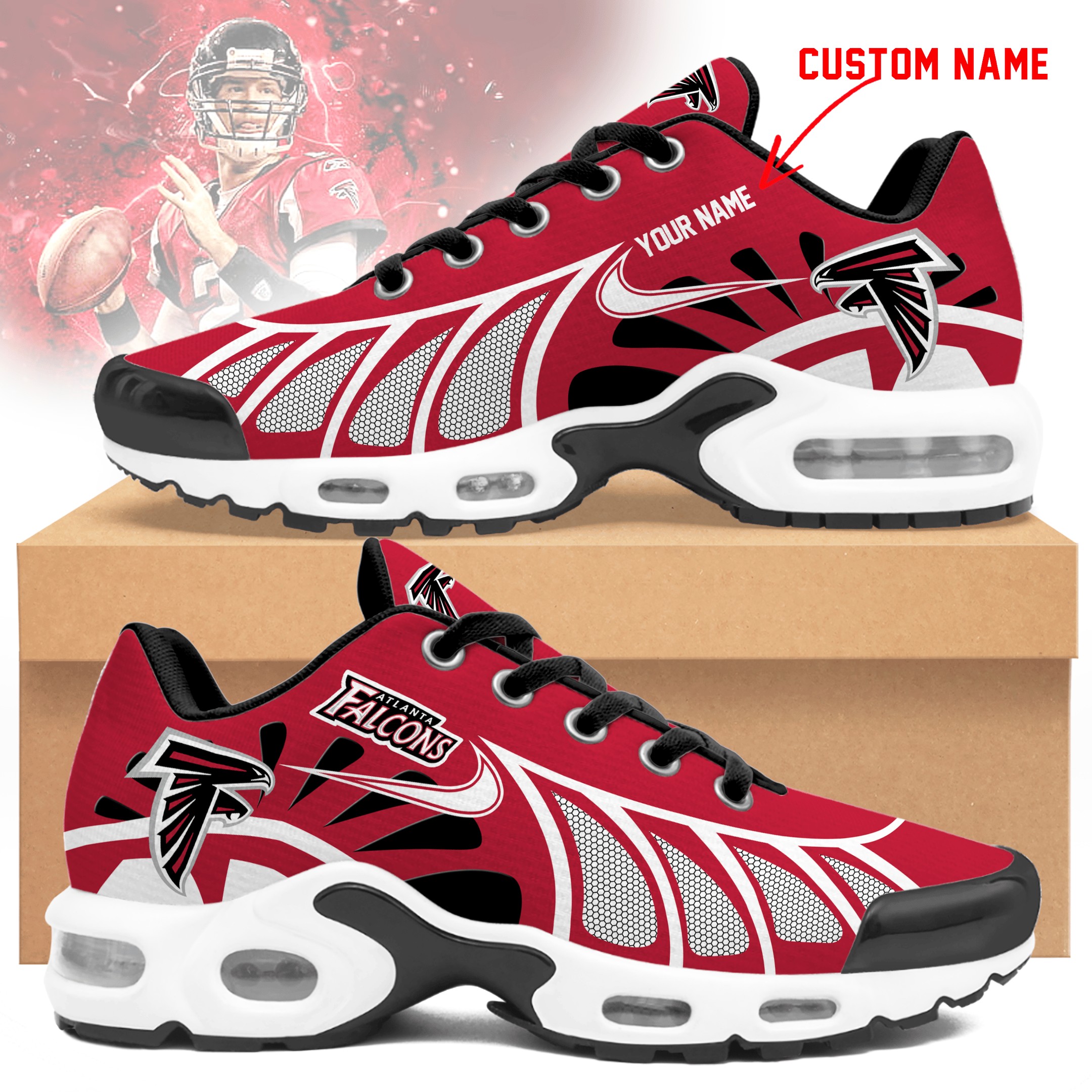 Atlanta Falcons Personalized Air Max Shoes Td 050625 Image