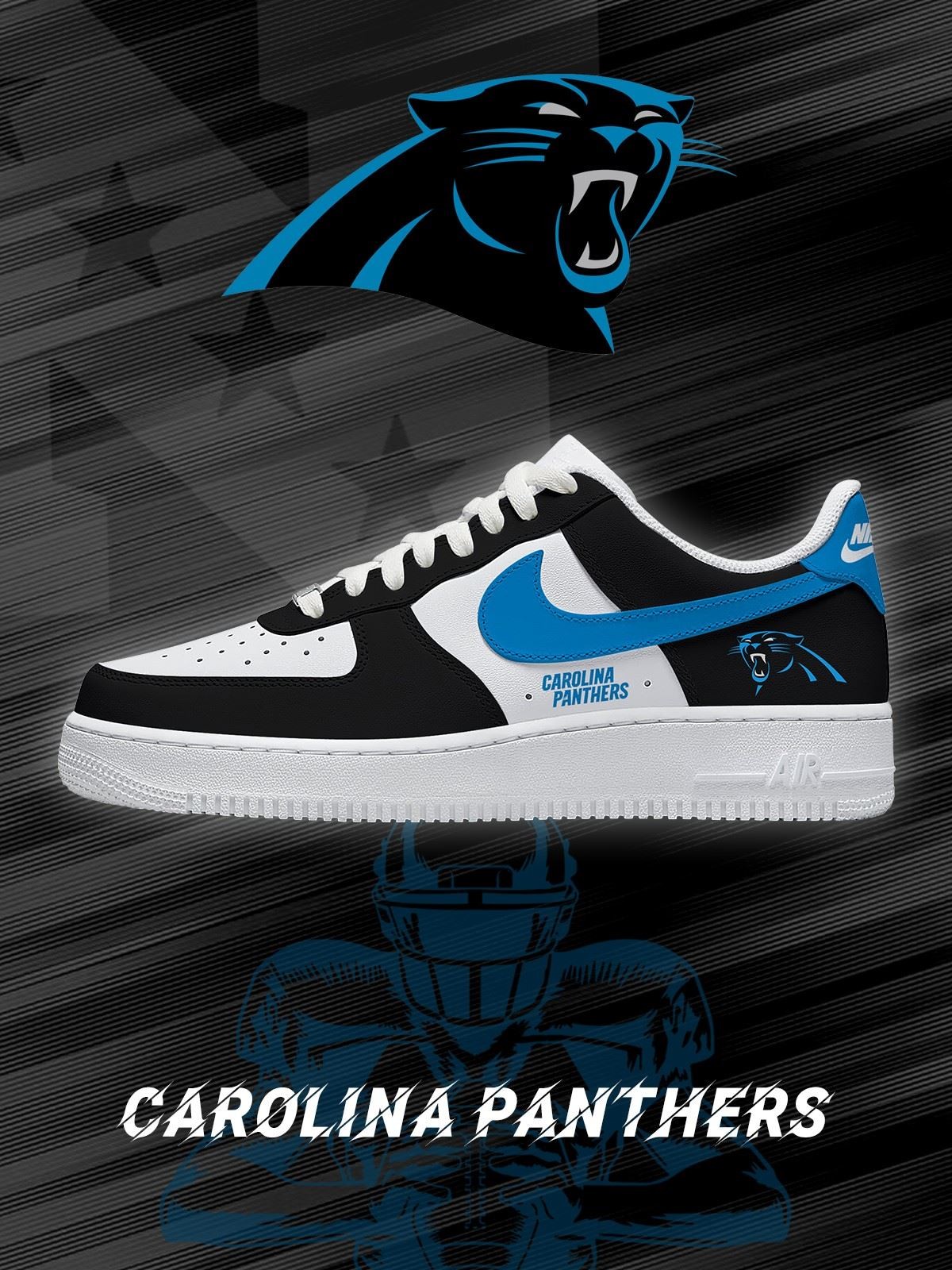 Carolina Football Custom AF1 Sneakers Image