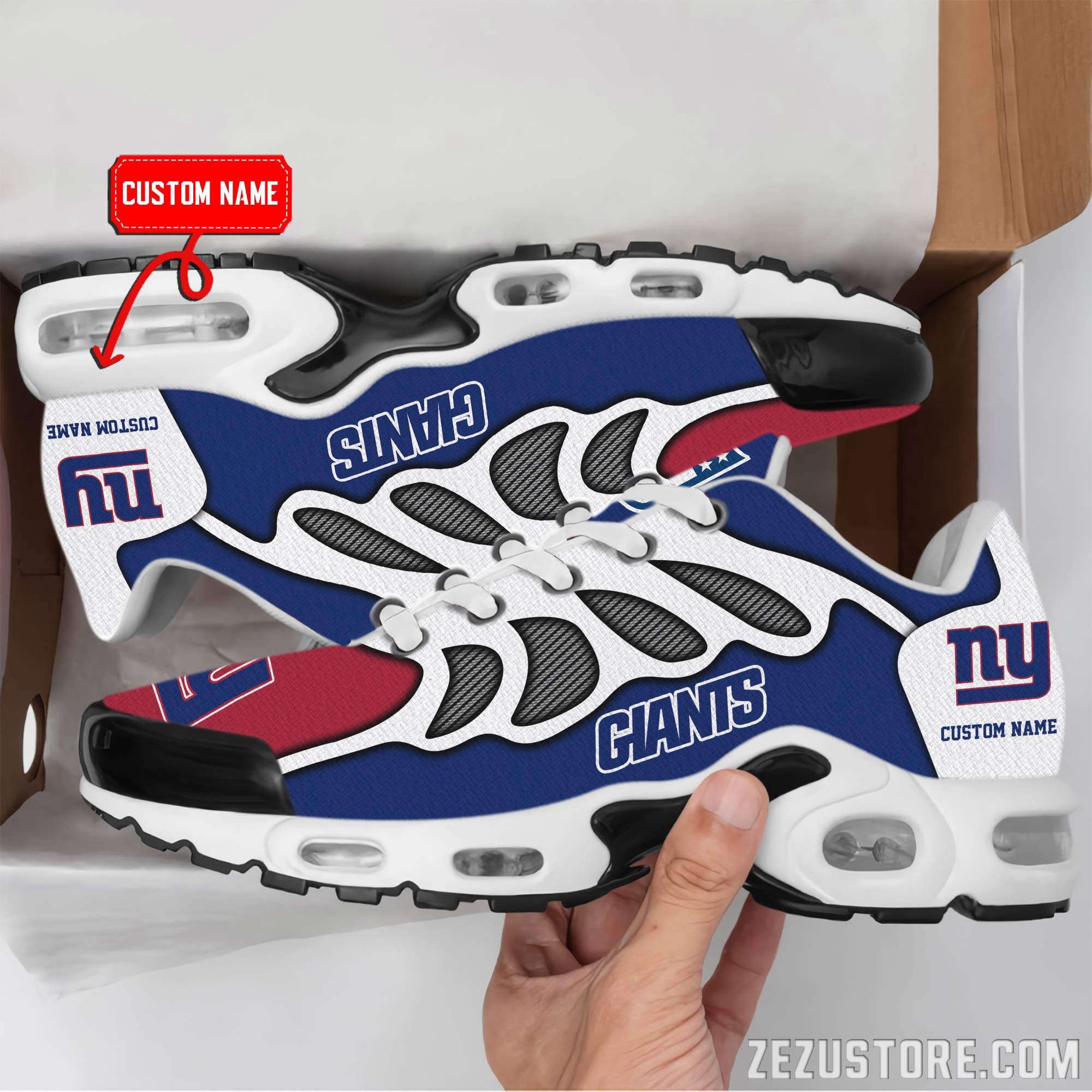 New York Giants Premium Air Max Plus Sport Sneakers For Fan Image