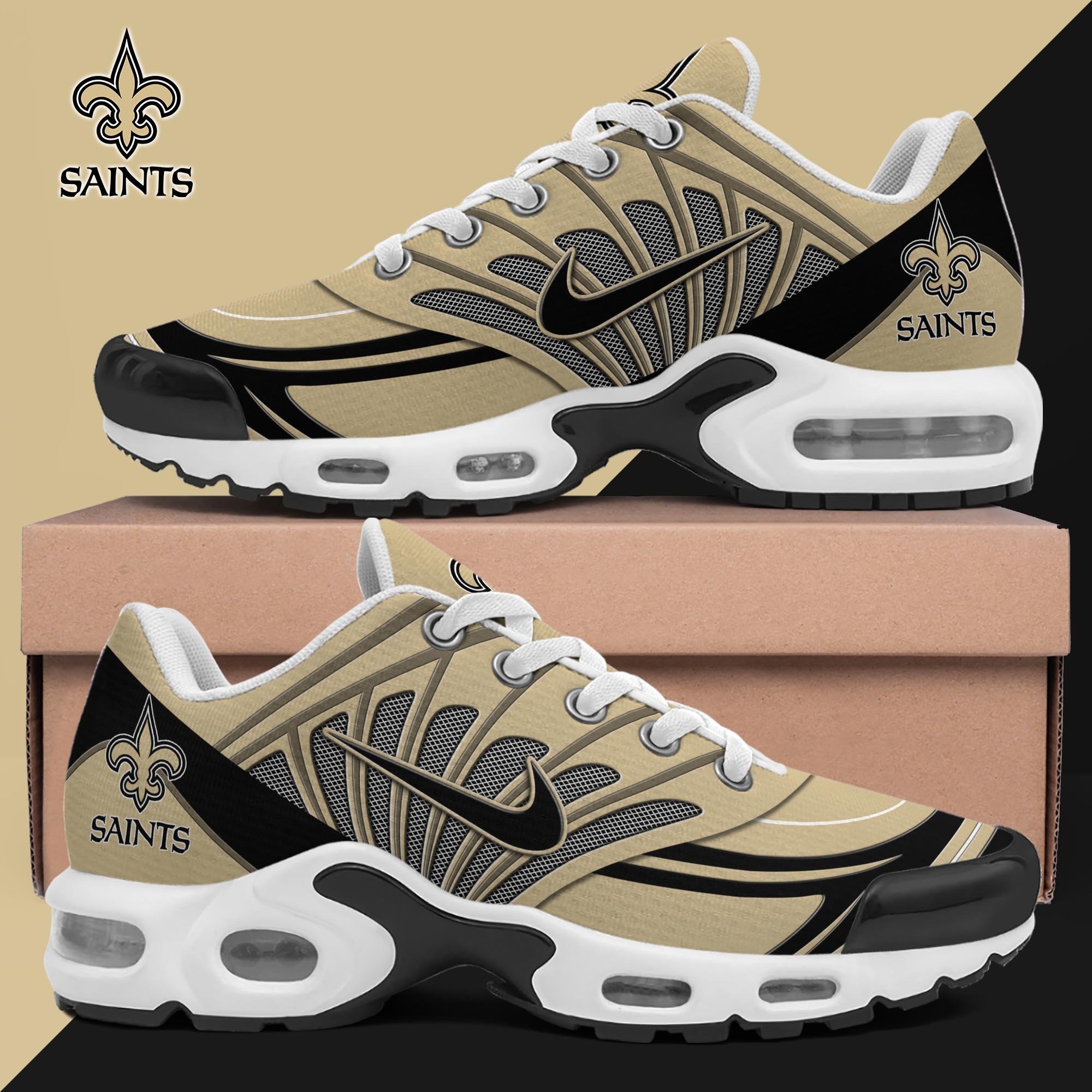 New Orleans Saints Shoes 2025 Version Custom Name 919 Image