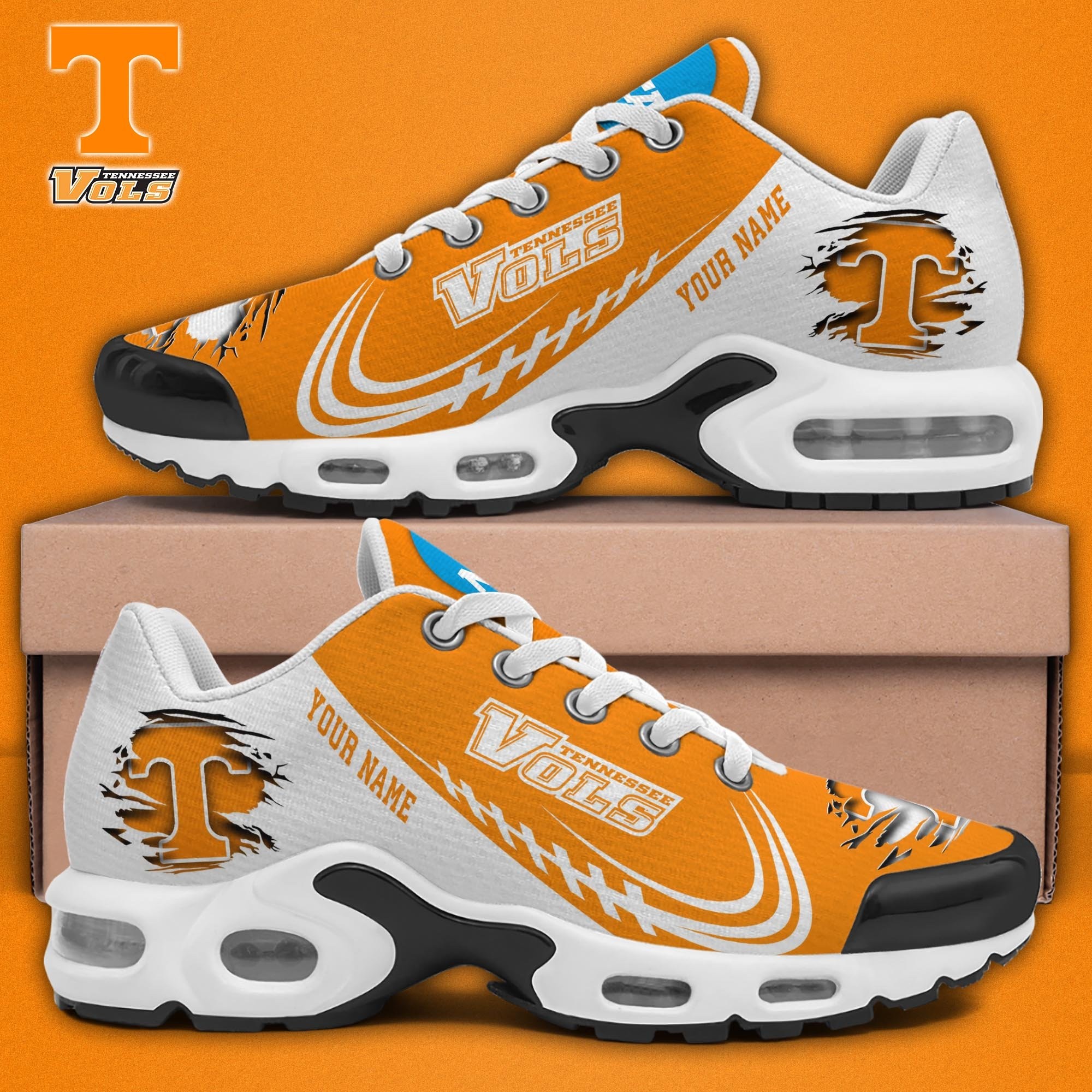 Tennessee Volunteers Shoes 2025 Version Custom Name Image